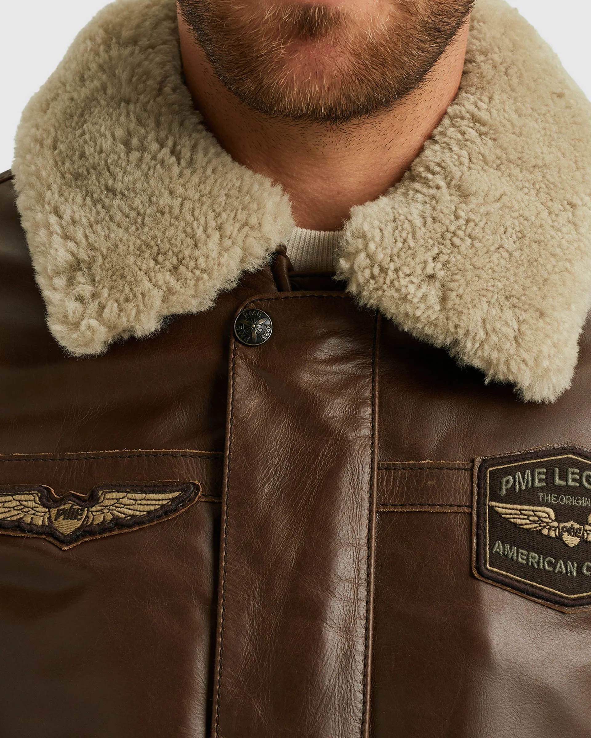 PME Legend Hudson Leren jas Donker bruin 107710-001-L