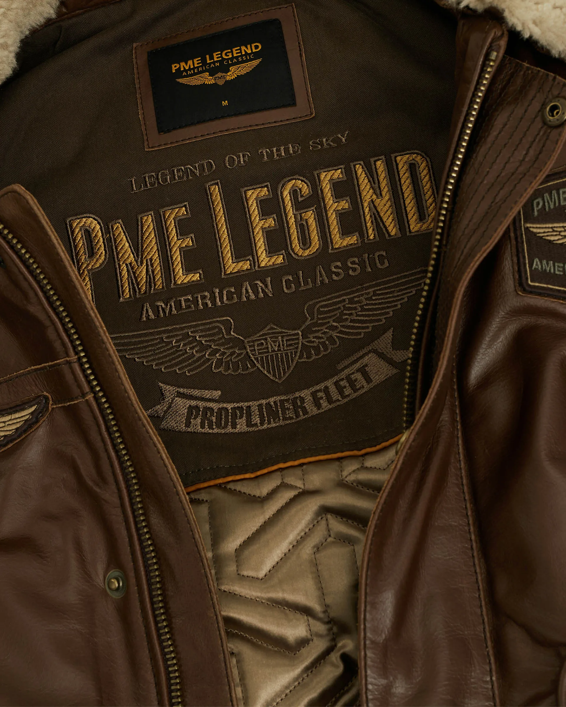 PME Legend Hudson Leren jas Donker bruin 107710-001-L