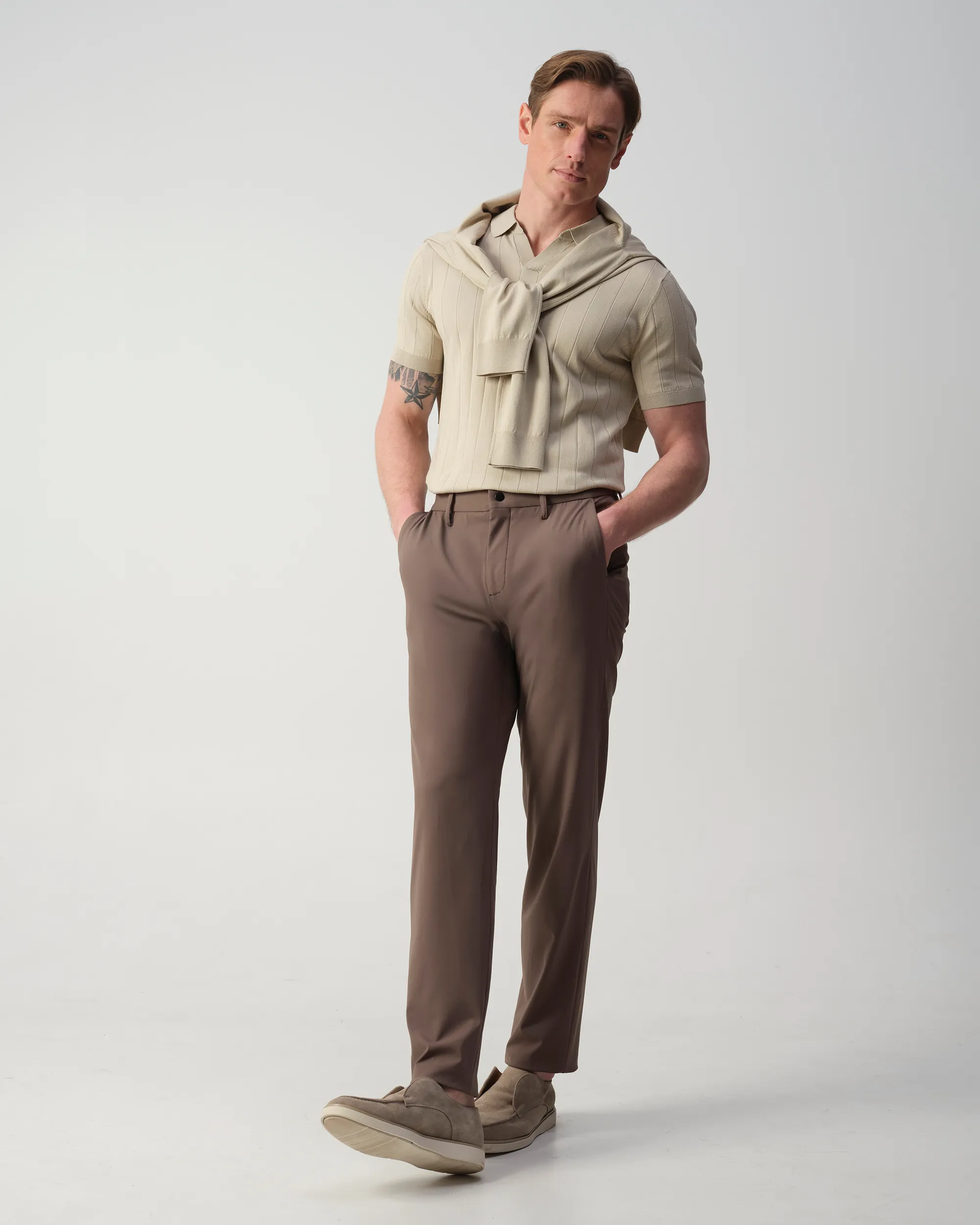 Vesper Cosgrove Mix & Match Pantalon Beige uni 107872-001-46