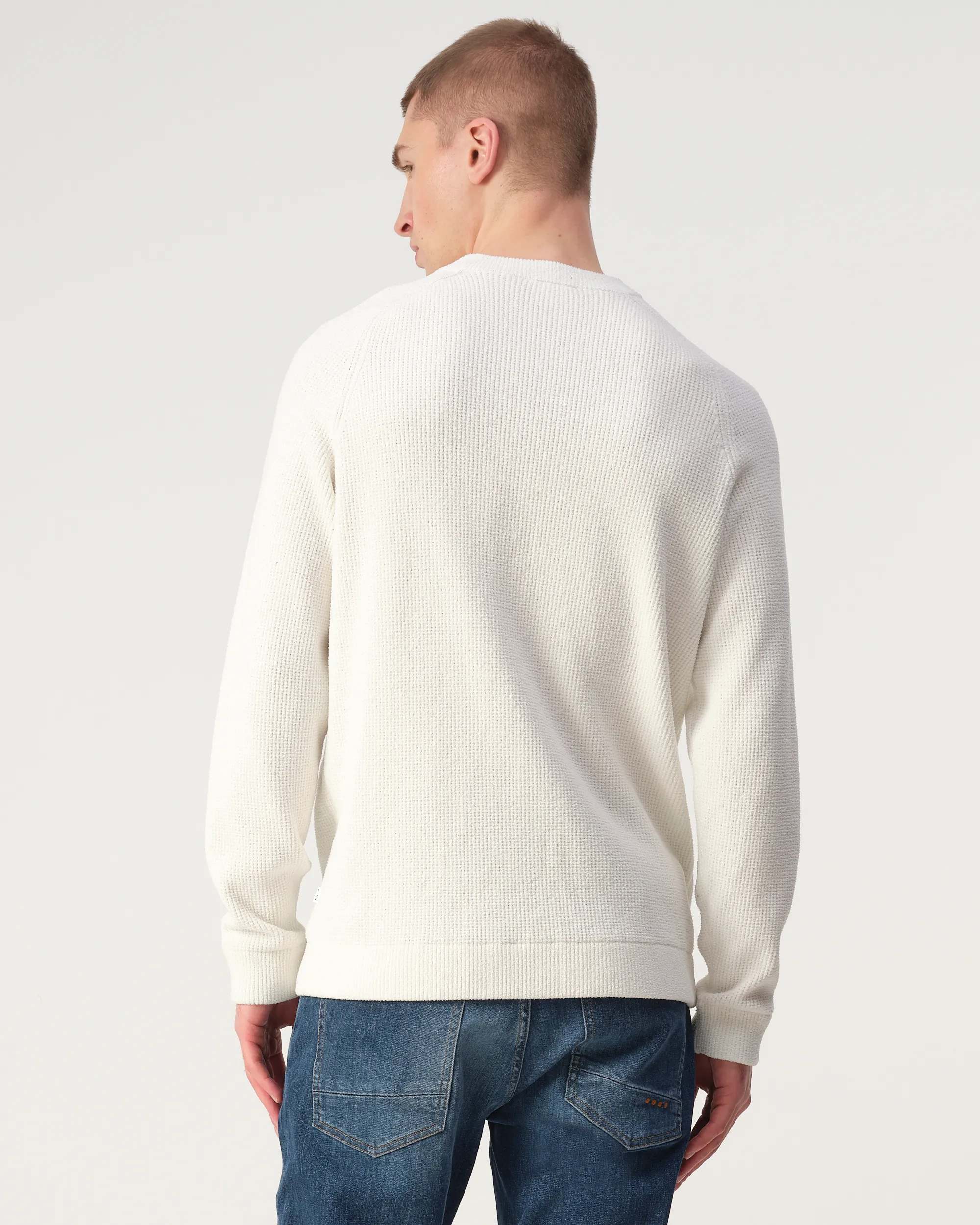 J.C. RAGS Eddy Trui ronde hals Coconut milk 107873-002-L
