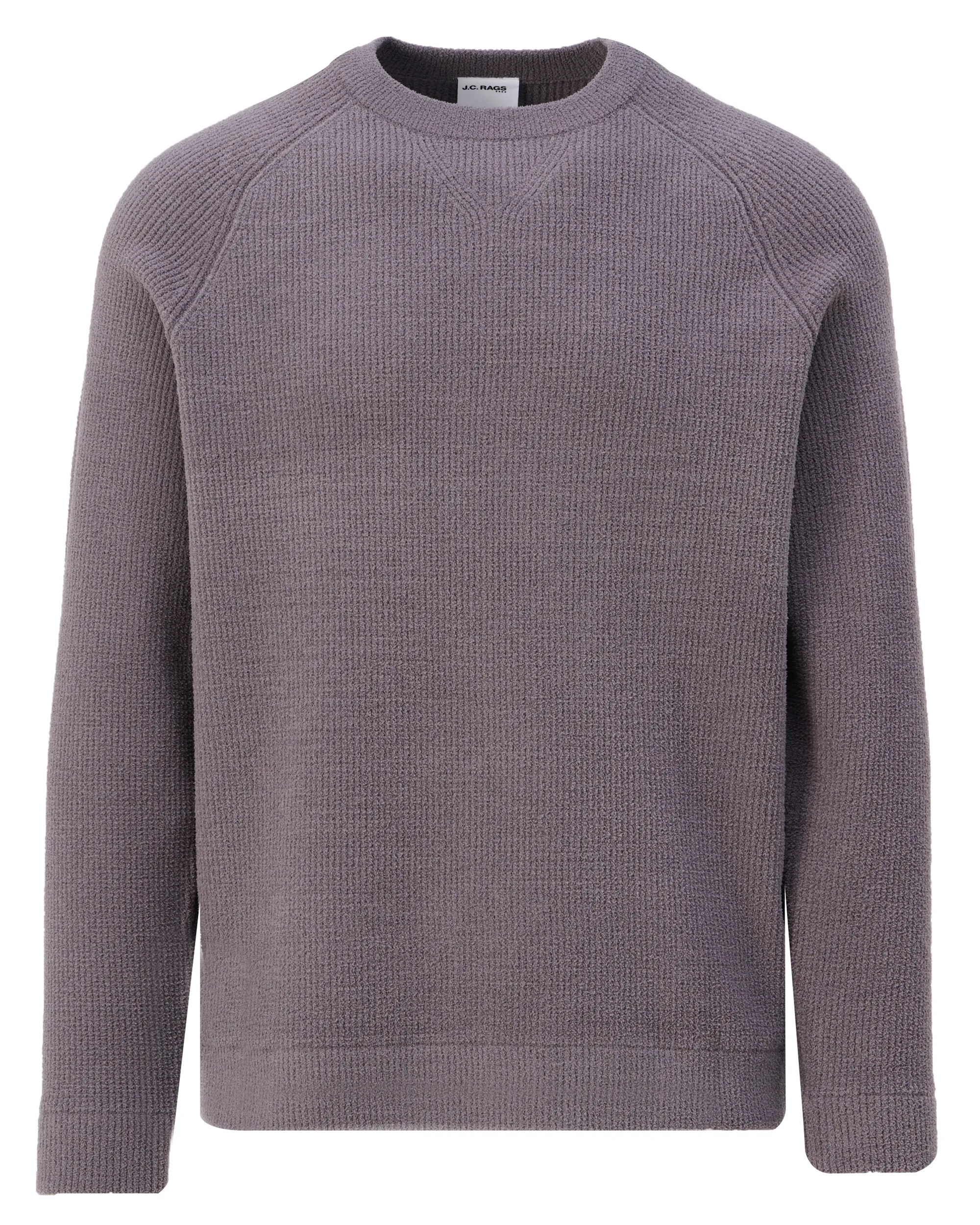 J.C. RAGS Eddy Trui ronde hals Plum Kitten grey 107873-004-L