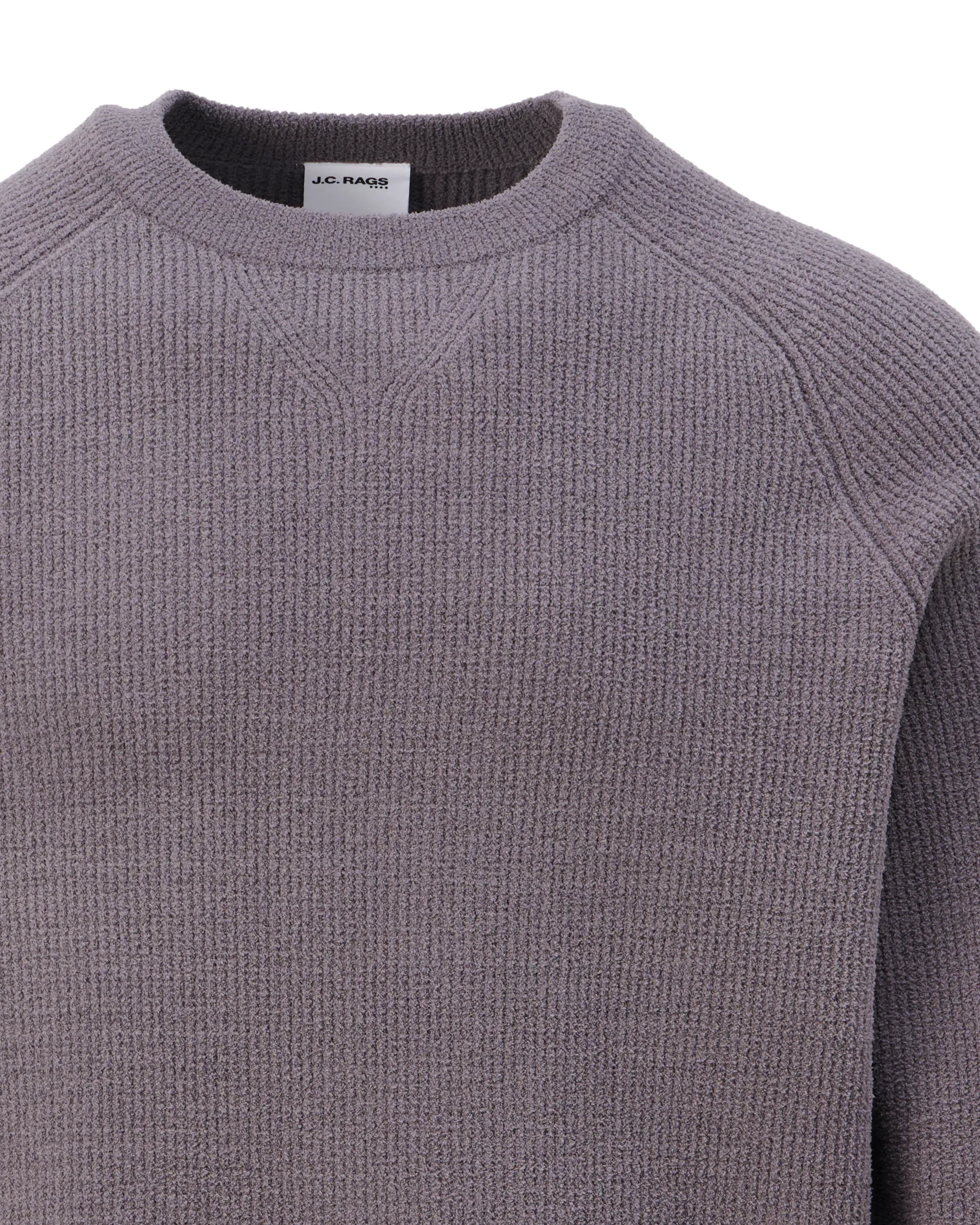 J.C. RAGS Eddy Trui ronde hals Plum Kitten grey 107873-004-L