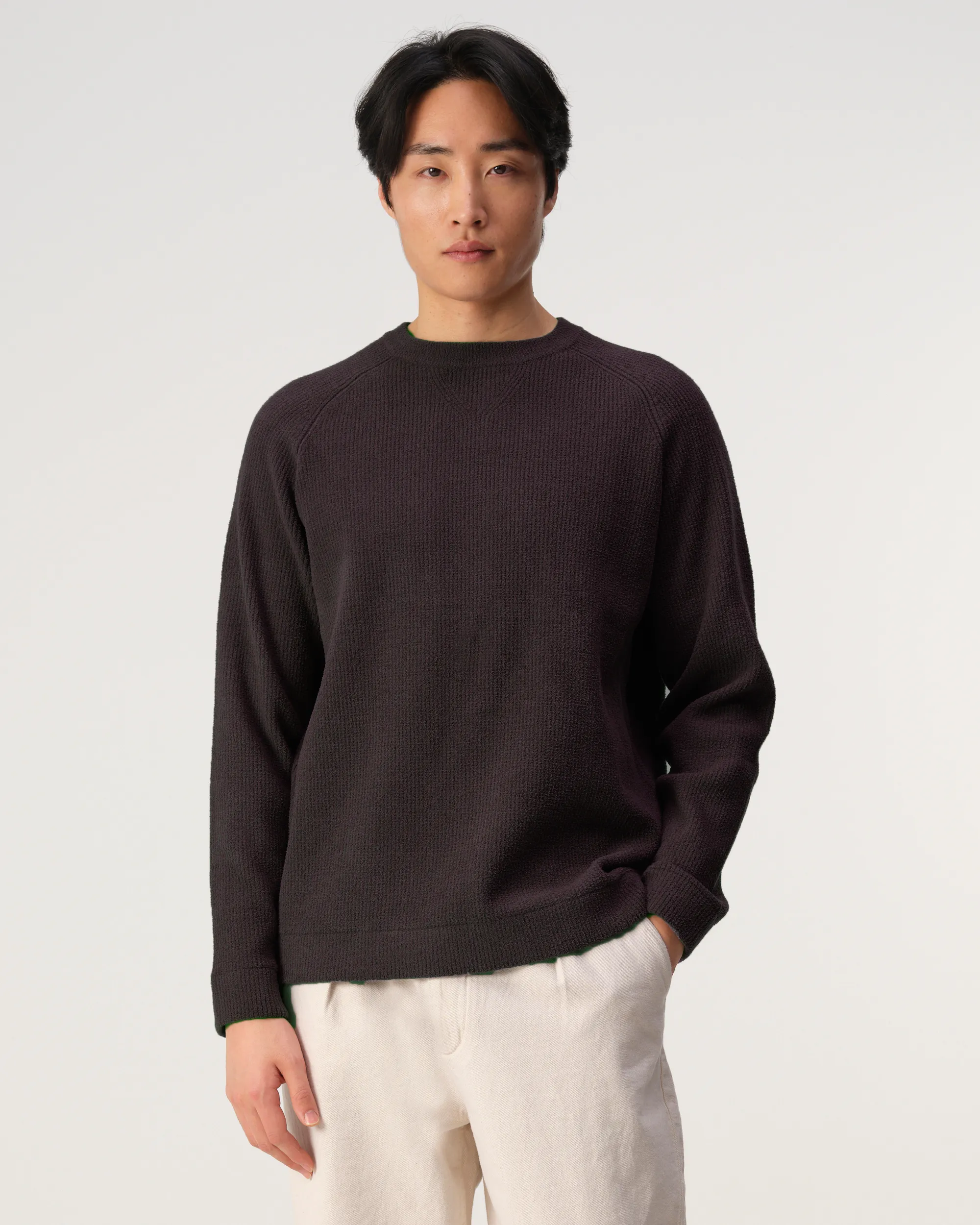 J.C. RAGS Eddy Trui ronde hals Mole dark brown 107873-007-L