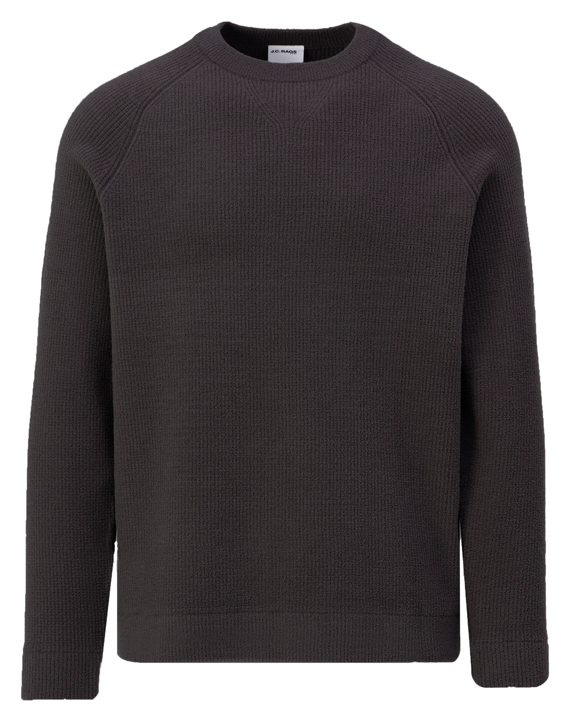 J.C. RAGS Eddy Trui ronde hals Mole dark brown 107873-007-L