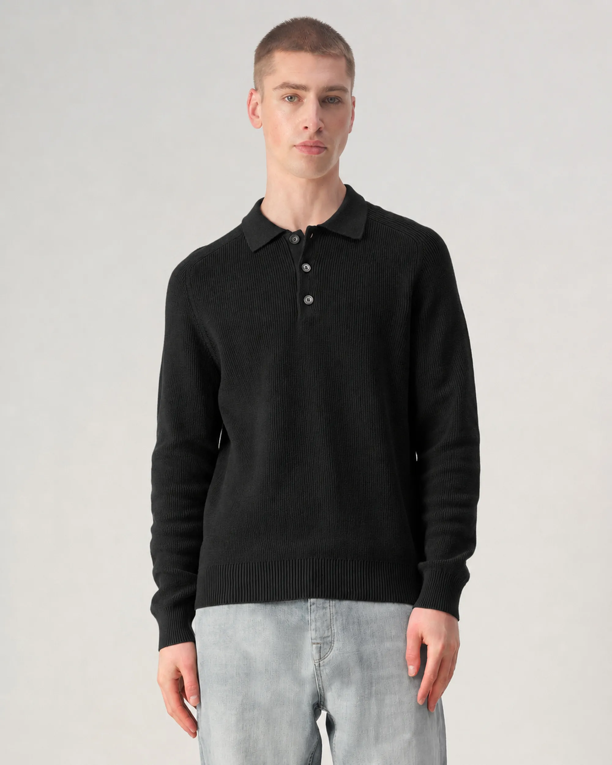 J.C. RAGS Ewald Polo Black 107880-003-L