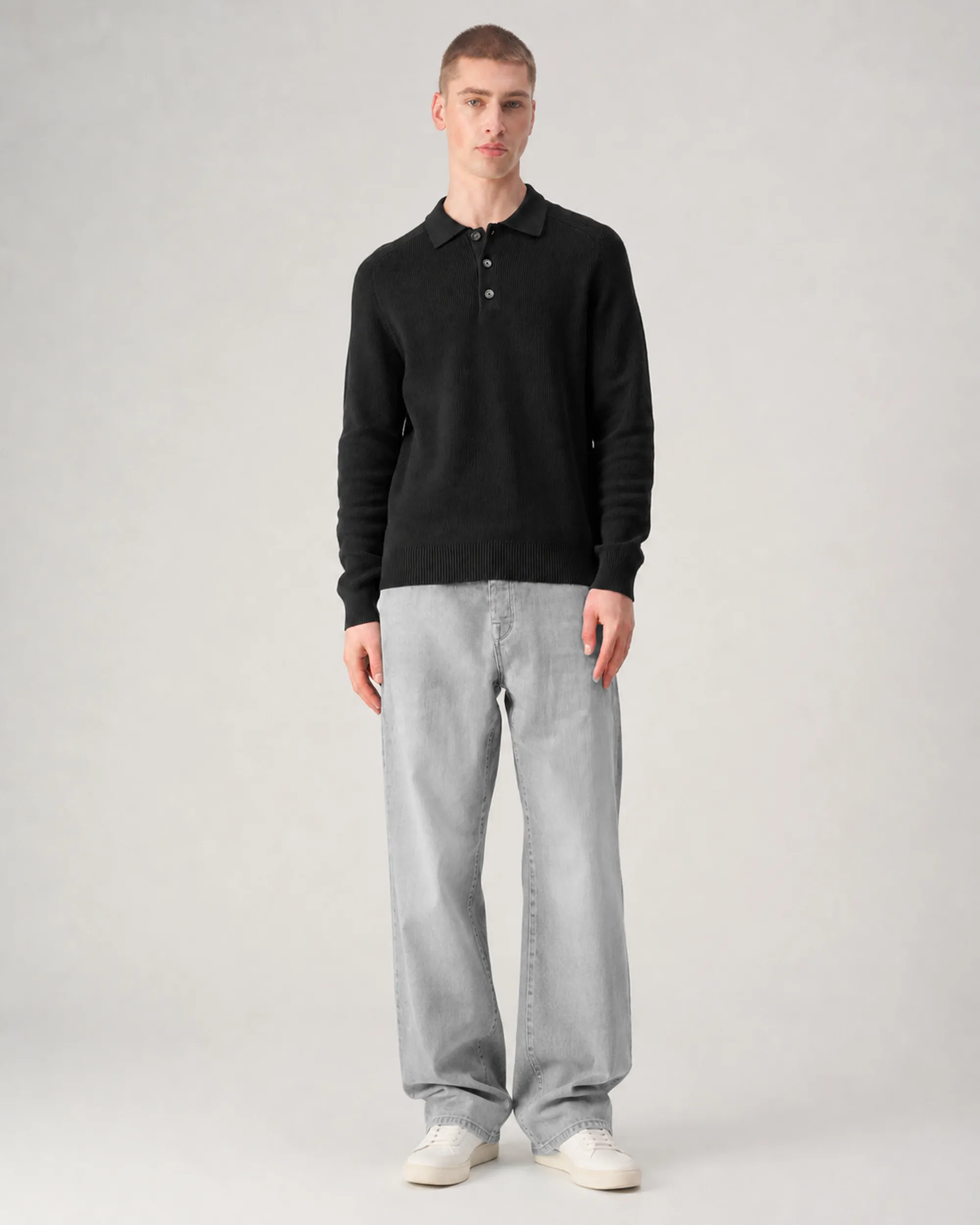 J.C. RAGS Ewald Polo Black 107880-003-L