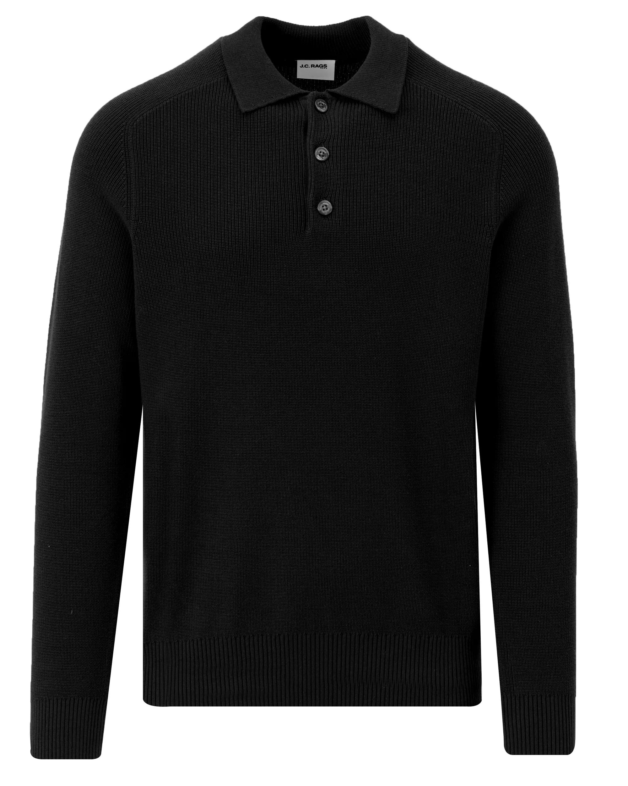 J.C. RAGS Ewald Polo Black 107880-003-L