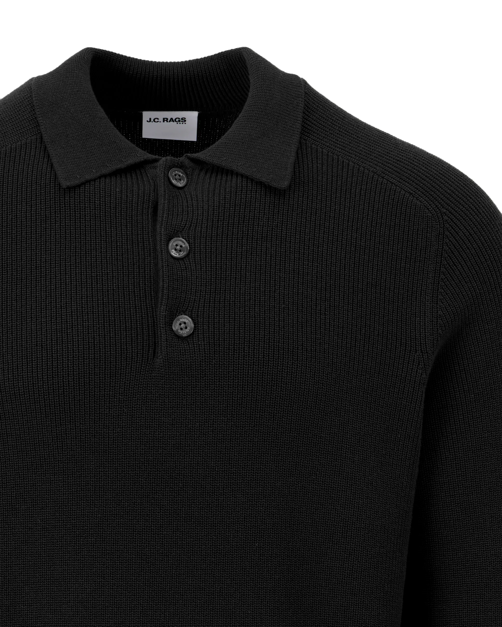 J.C. RAGS Ewald Polo Black 107880-003-L
