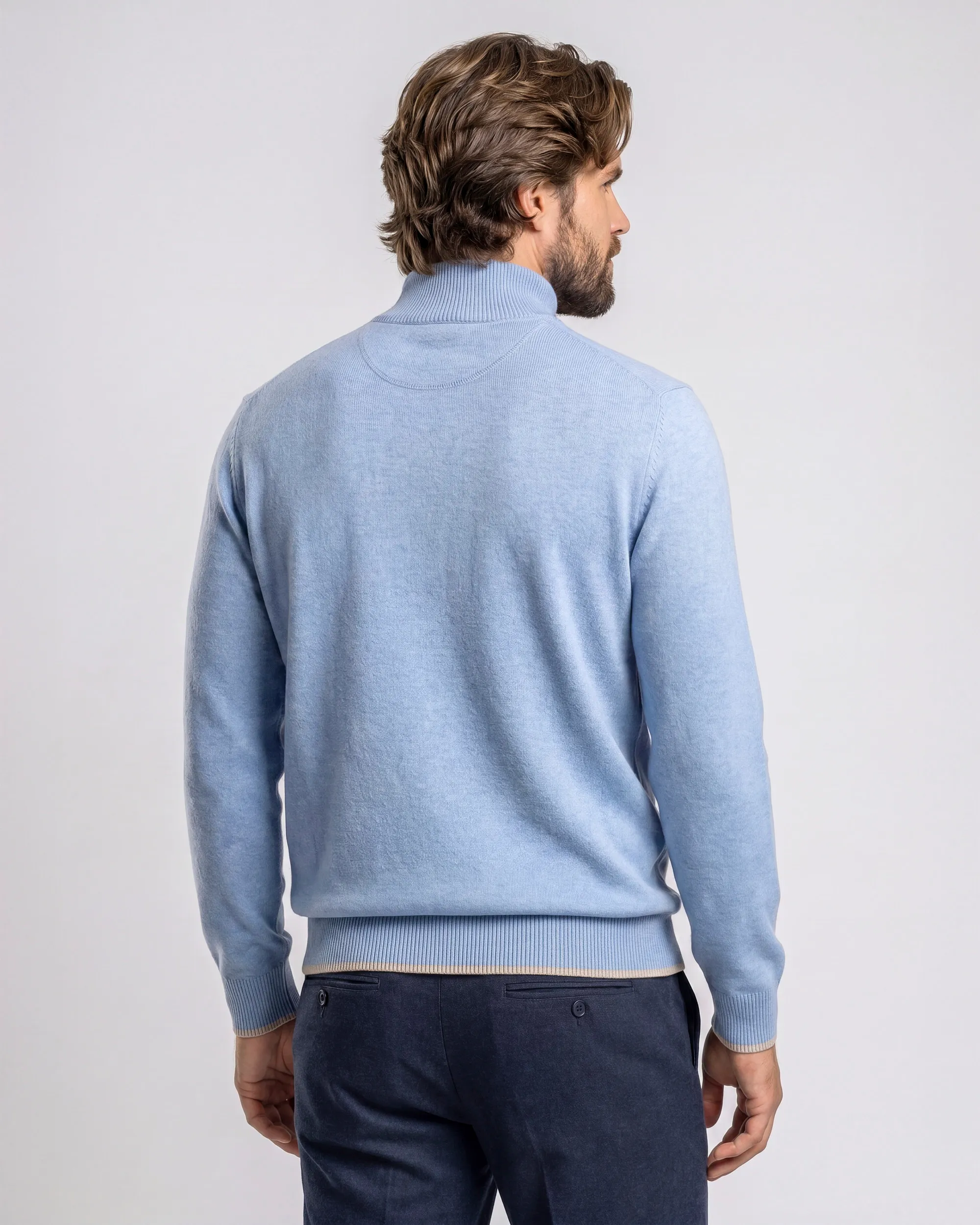 Campbell Schipperstrui Light Blue melange 107883-002-L