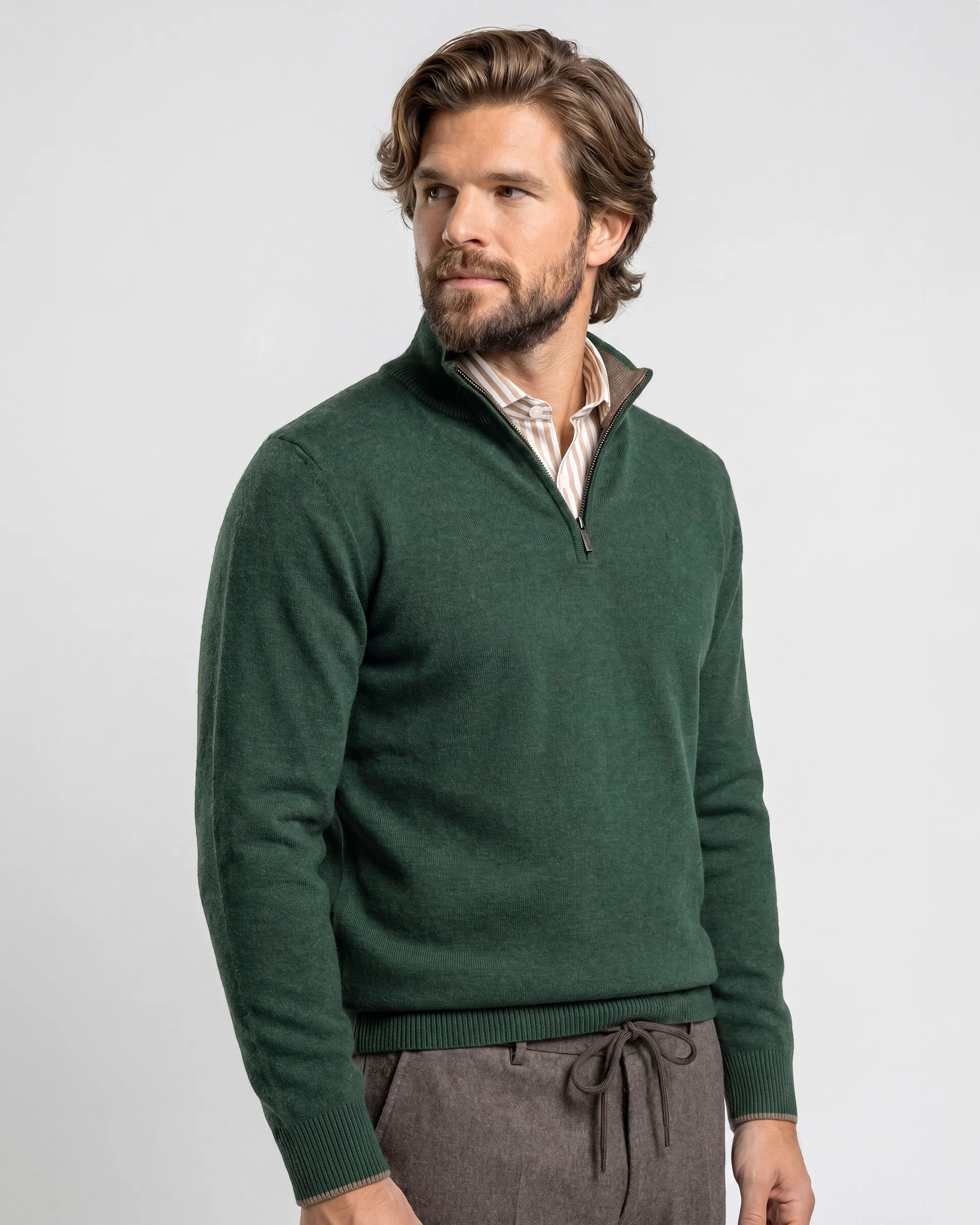 Campbell Schipperstrui Sydney Douglas Fir dark green melange 107884-005-L
