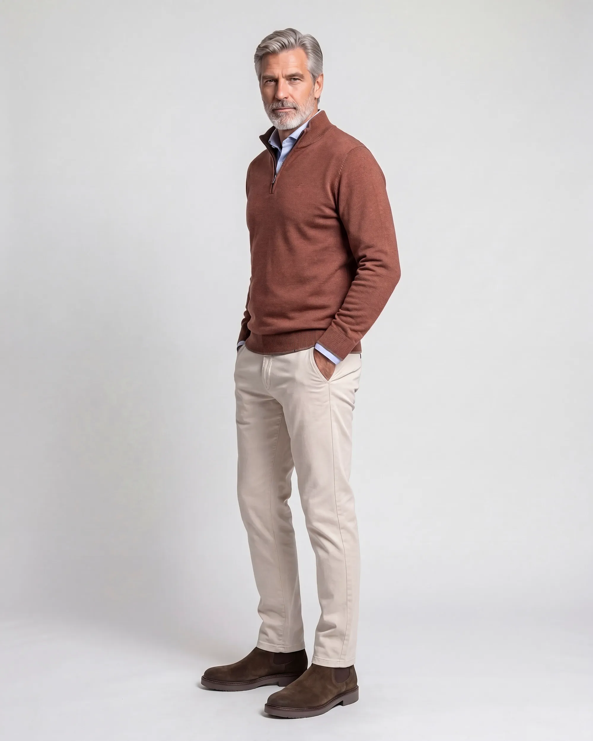 Campbell Schipperstrui Sydney Sequoia brown melange 107884-006-L
