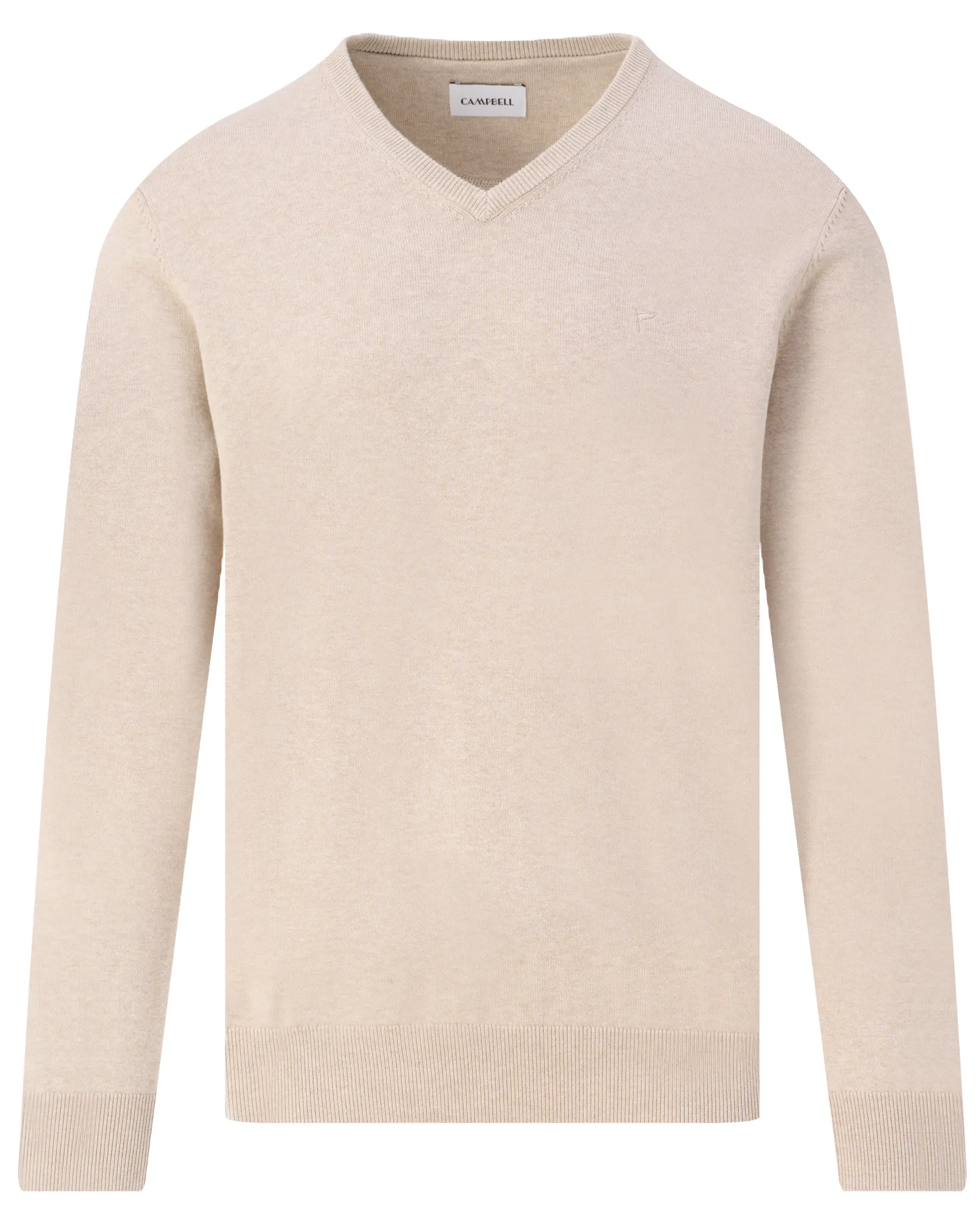 Campbell Trui V-hals Beige melange 107885-003-L