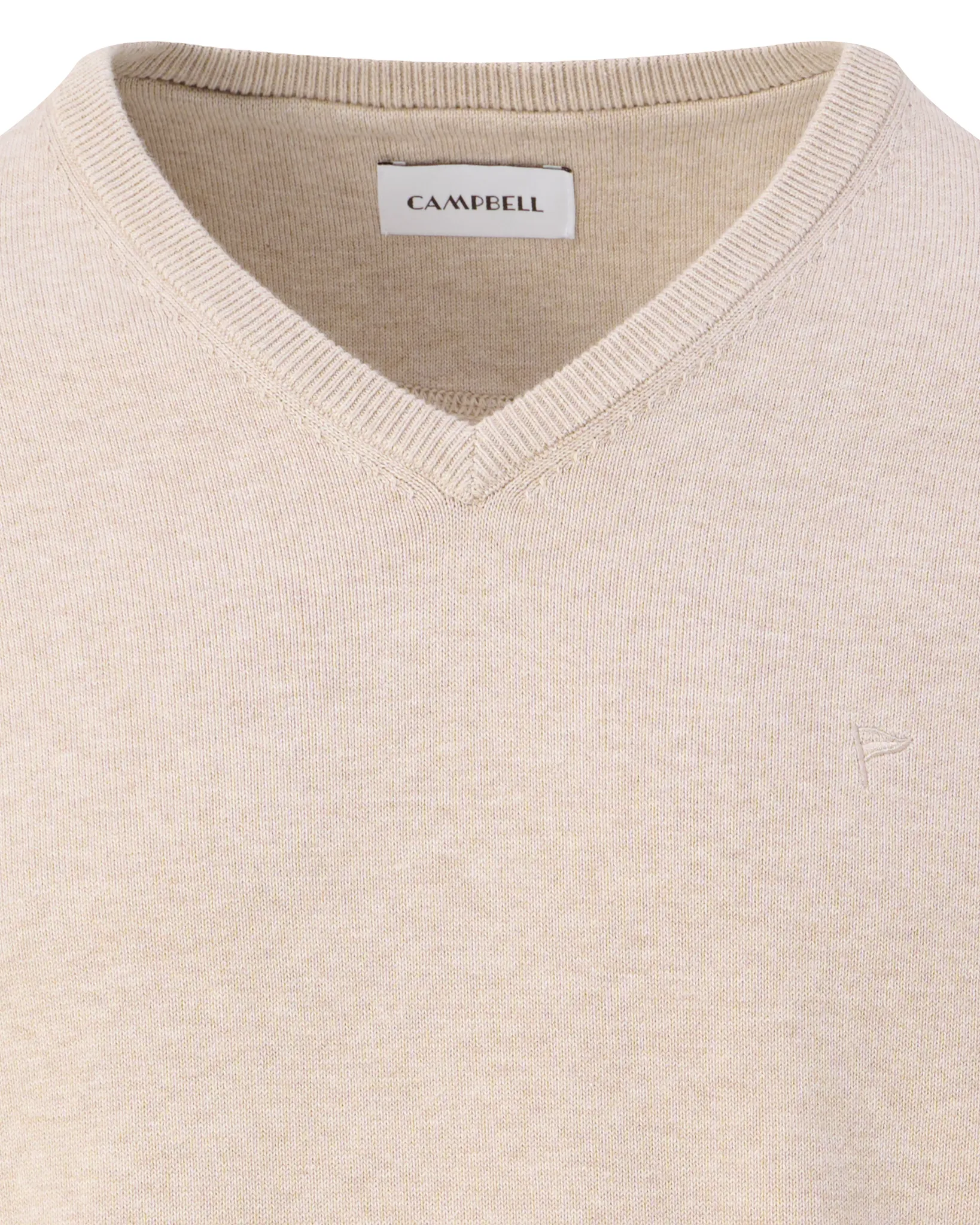 Campbell Trui V-hals Beige melange 107885-003-L