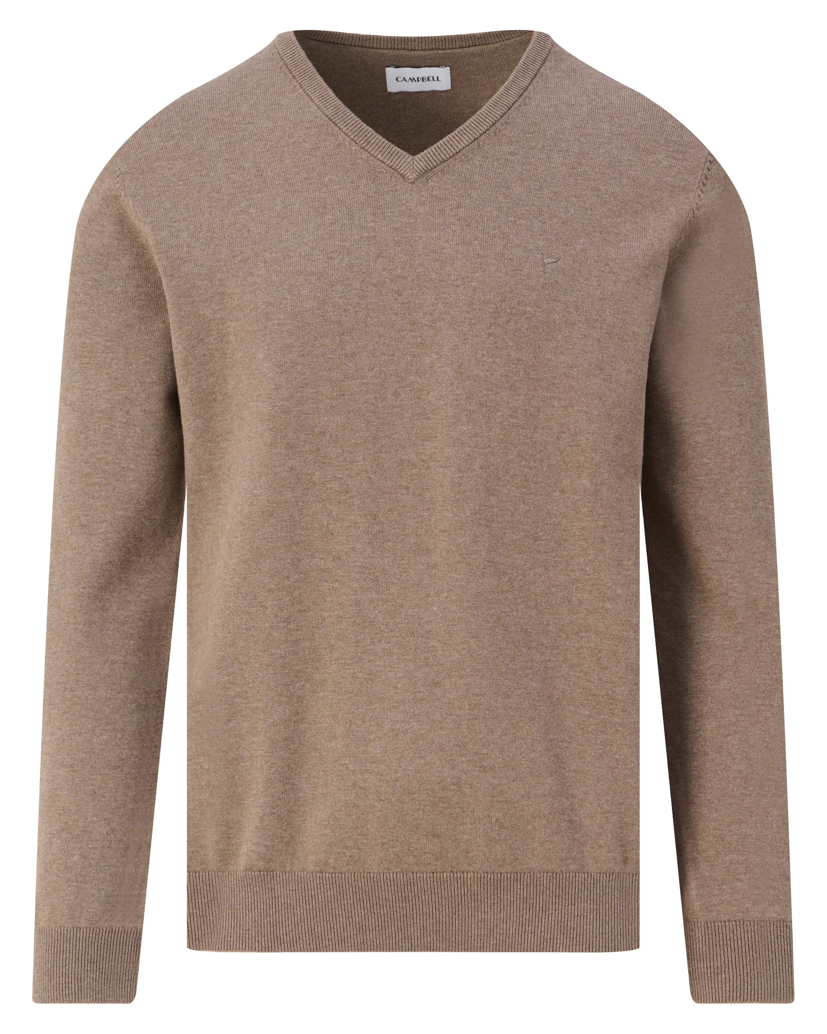 Campbell Trui V-hals London Fallen Rock brown melange 107886-003-L