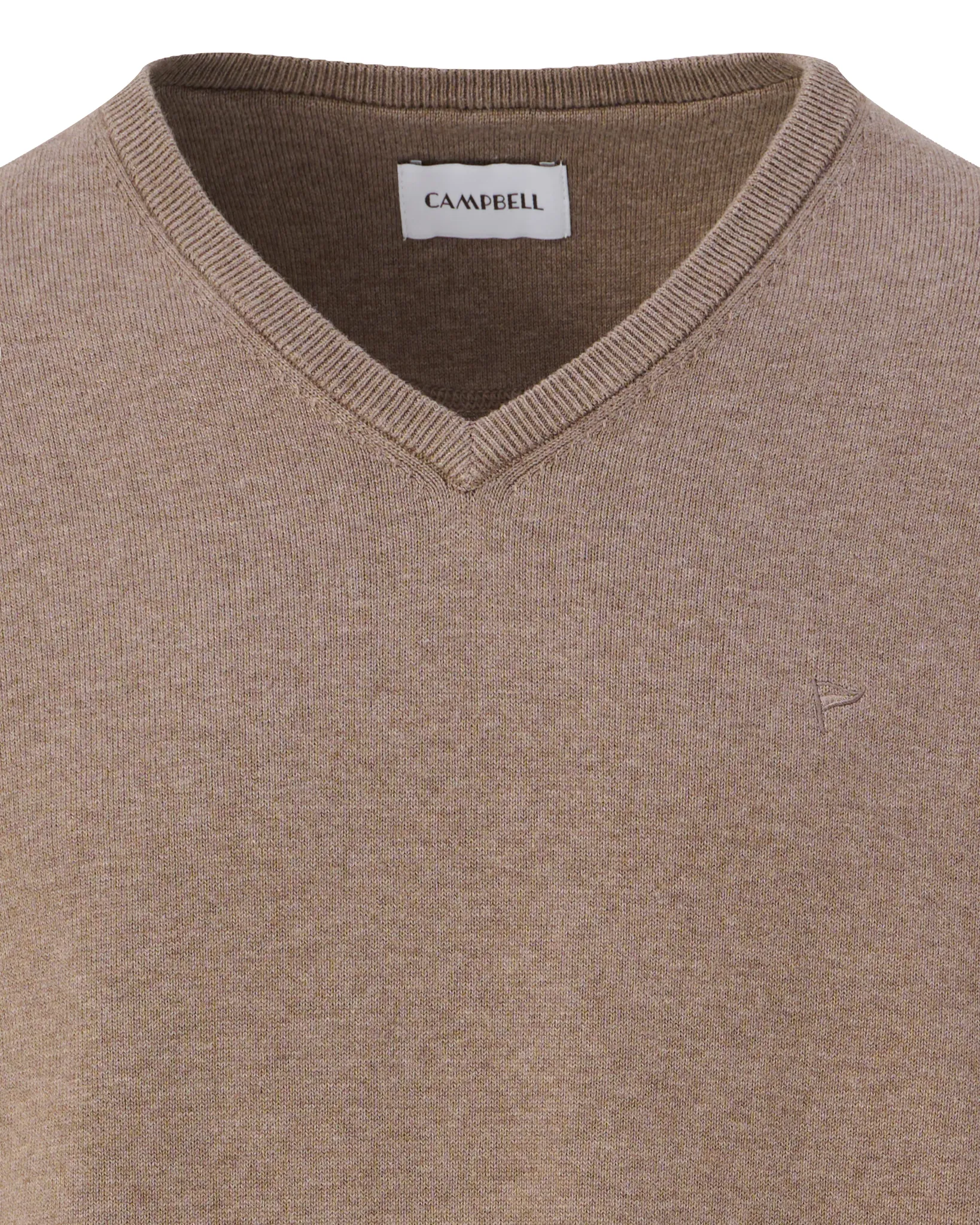 Campbell Trui V-hals London Fallen Rock brown melange 107886-003-L