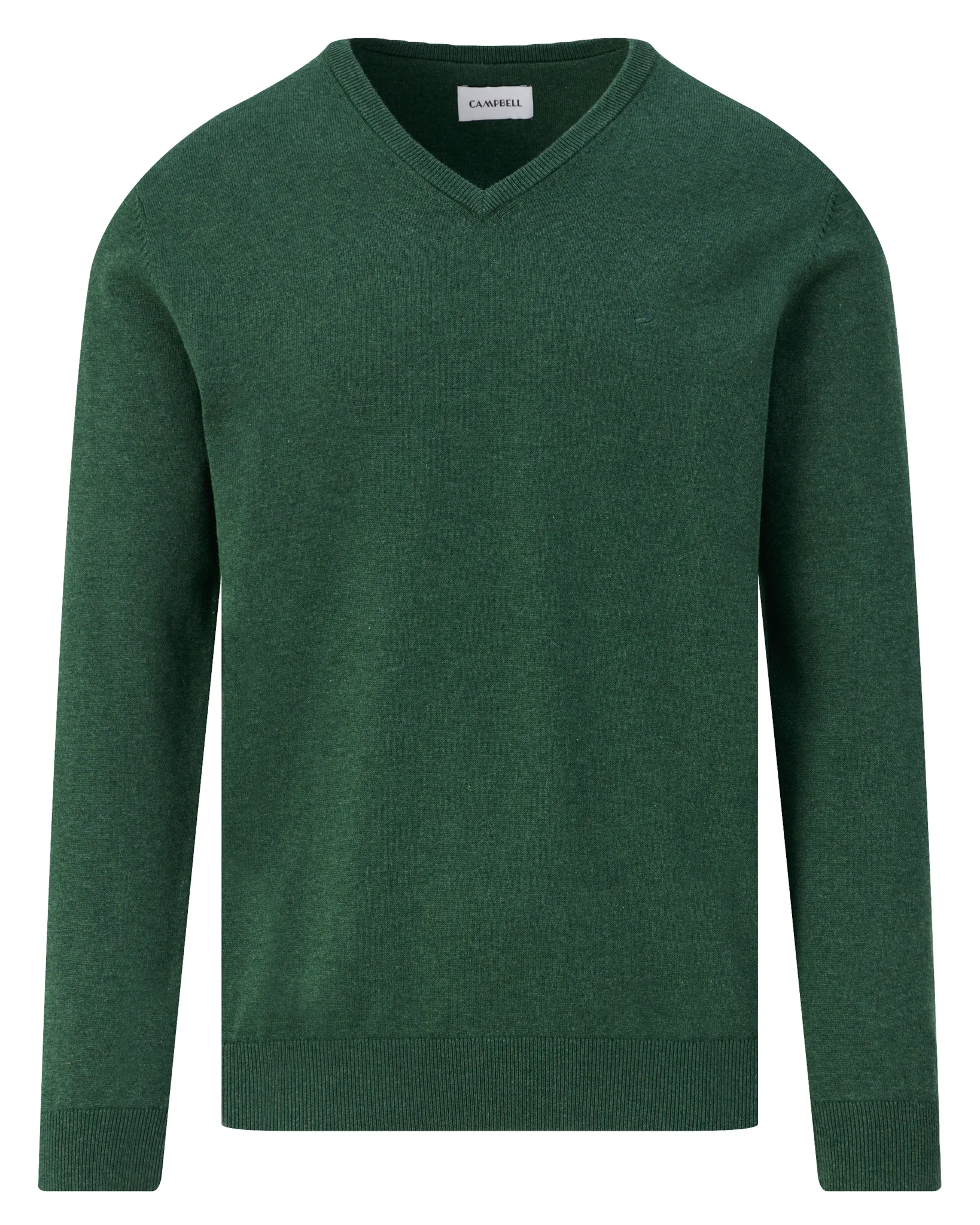 Campbell Trui V-hals London Douglas Fir dark green melange 107886-004-L