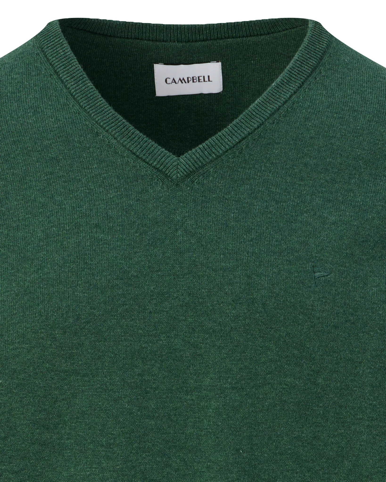 Campbell Trui V-hals London Douglas Fir dark green melange 107886-004-L