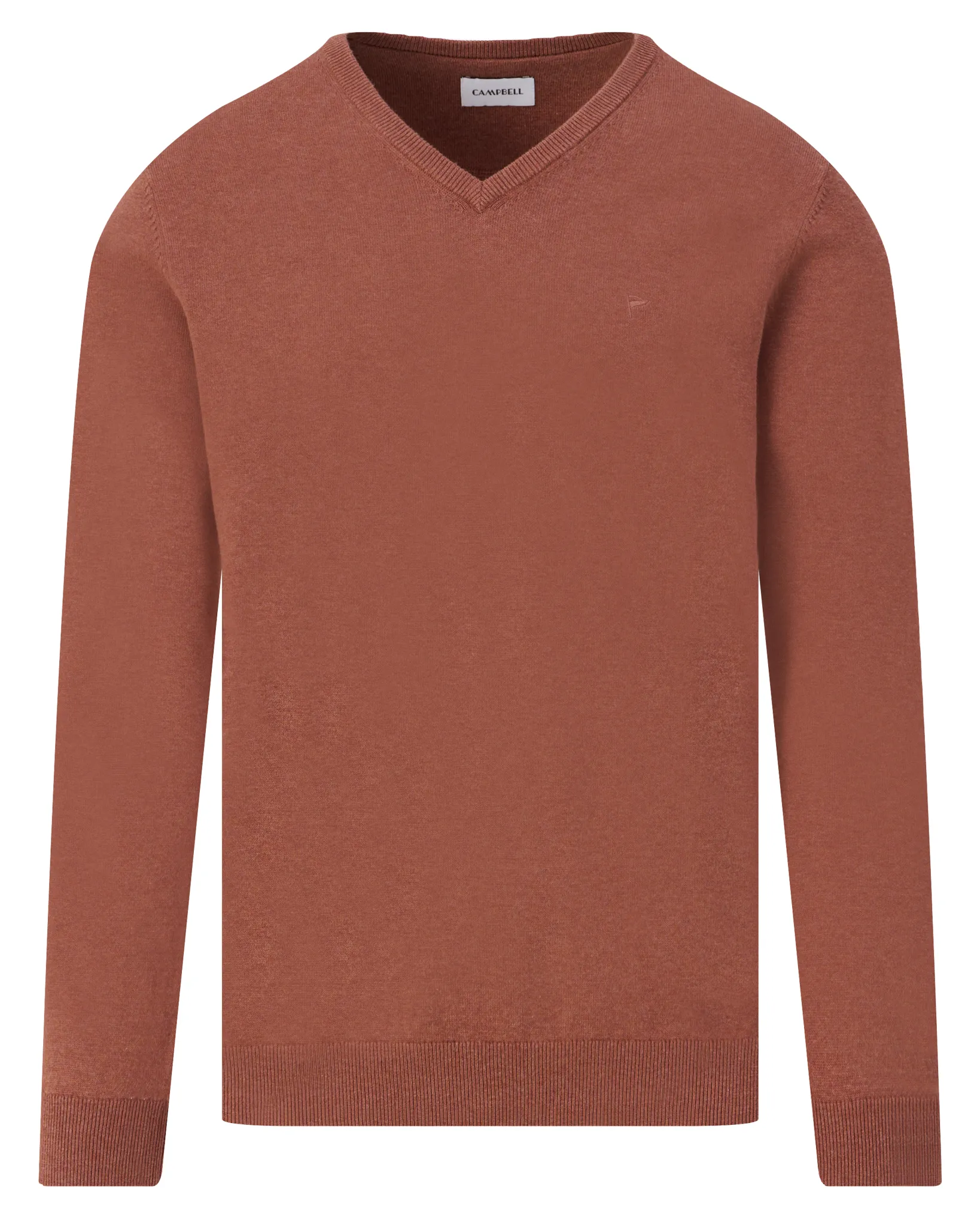 Campbell Trui V-hals London Sequoia brown melange 107886-005-L