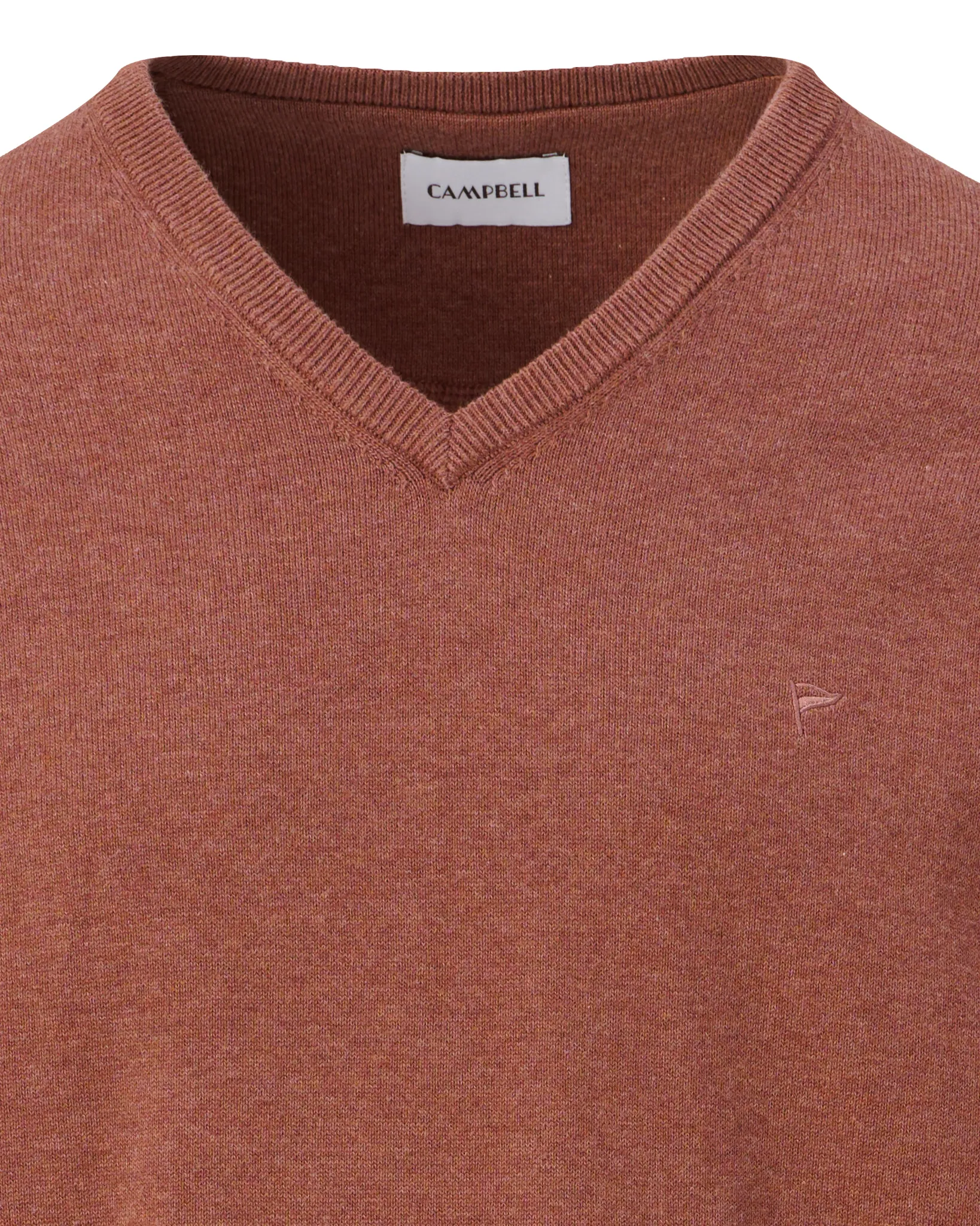 Campbell Trui V-hals London Sequoia brown melange 107886-005-L
