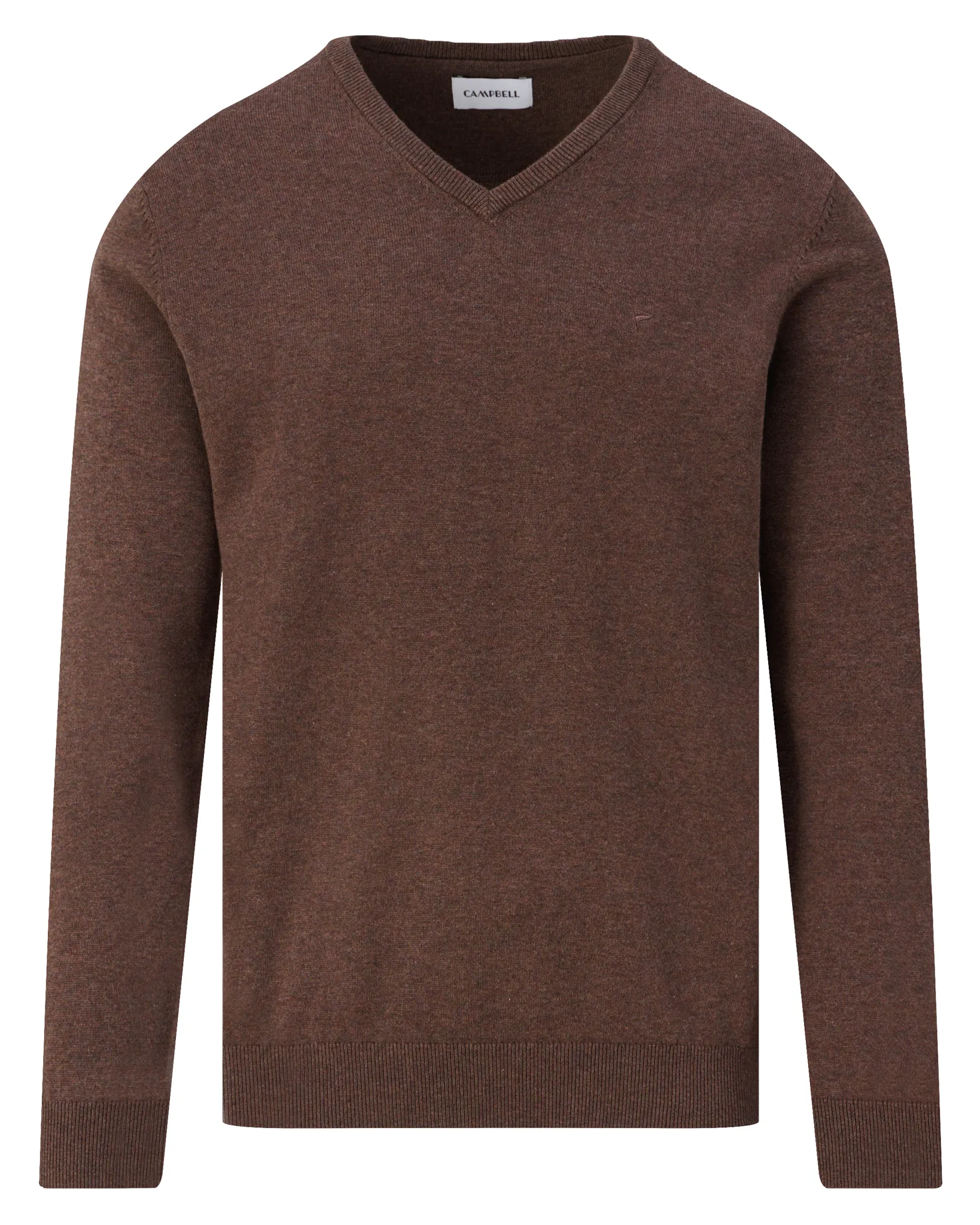 Campbell Trui V-hals London Coffee Bean brown melange 107886-006-L