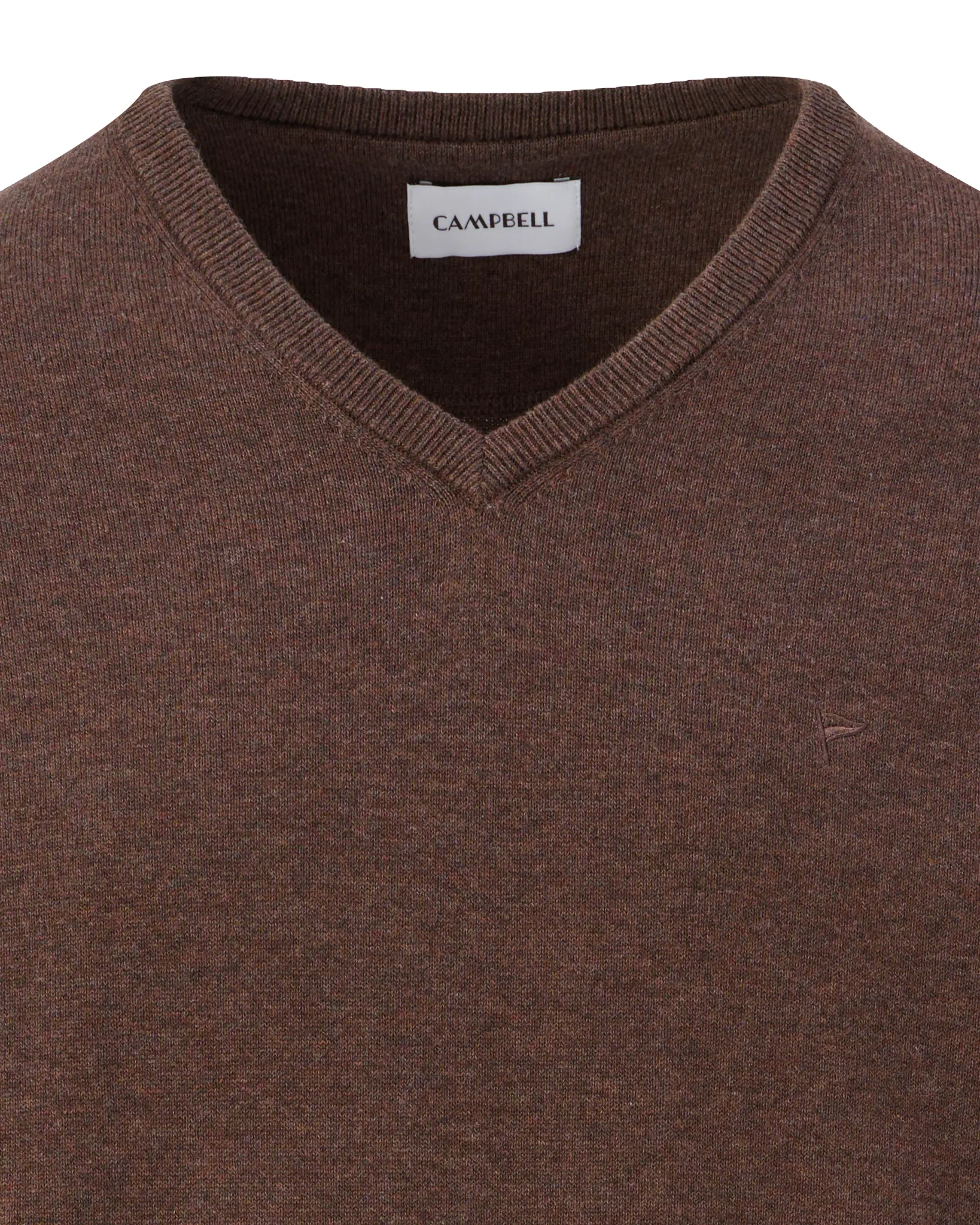 Campbell Trui V-hals London Coffee Bean brown melange 107886-006-L
