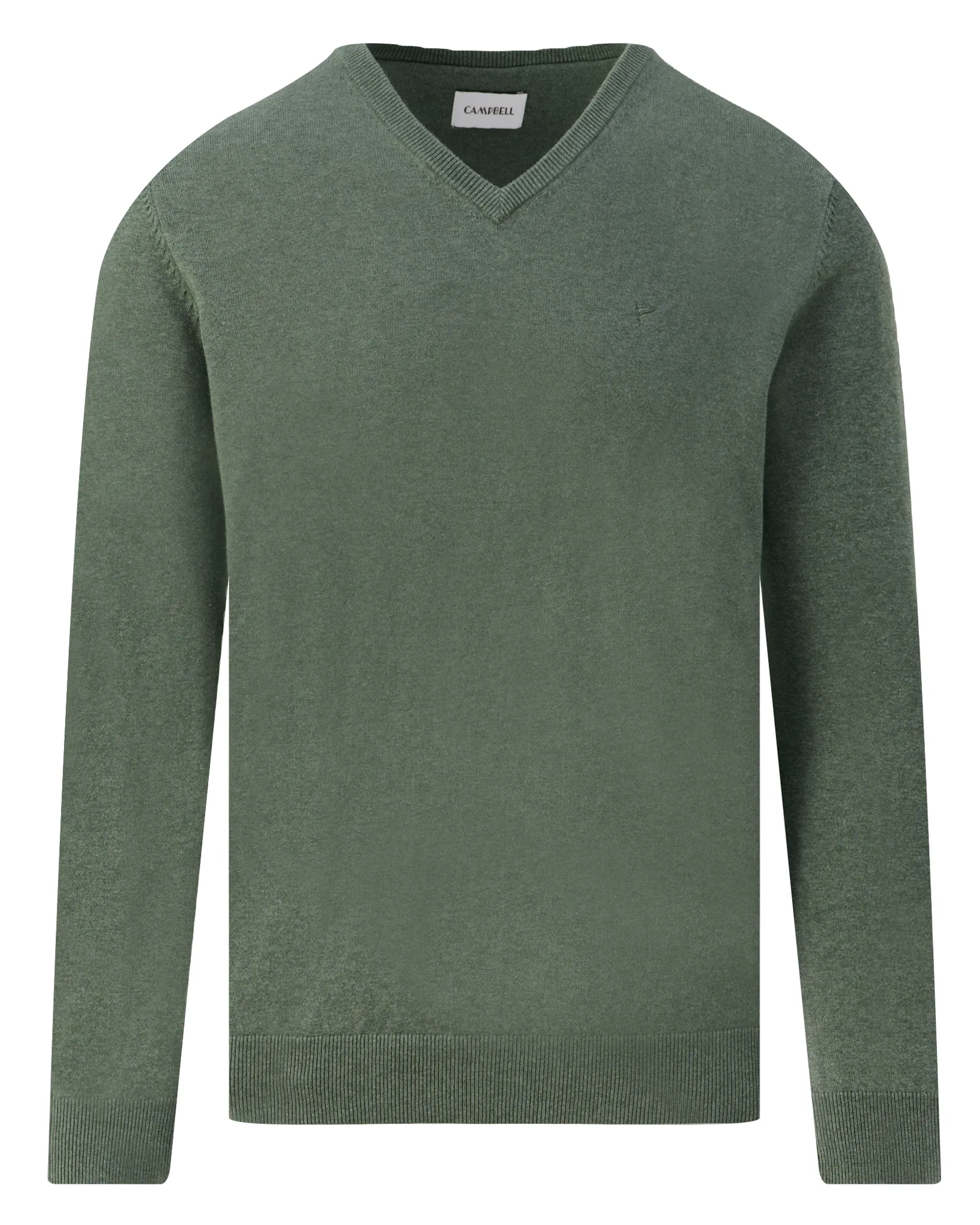 Campbell Trui V-hals London Duck green melange 107886-007-L