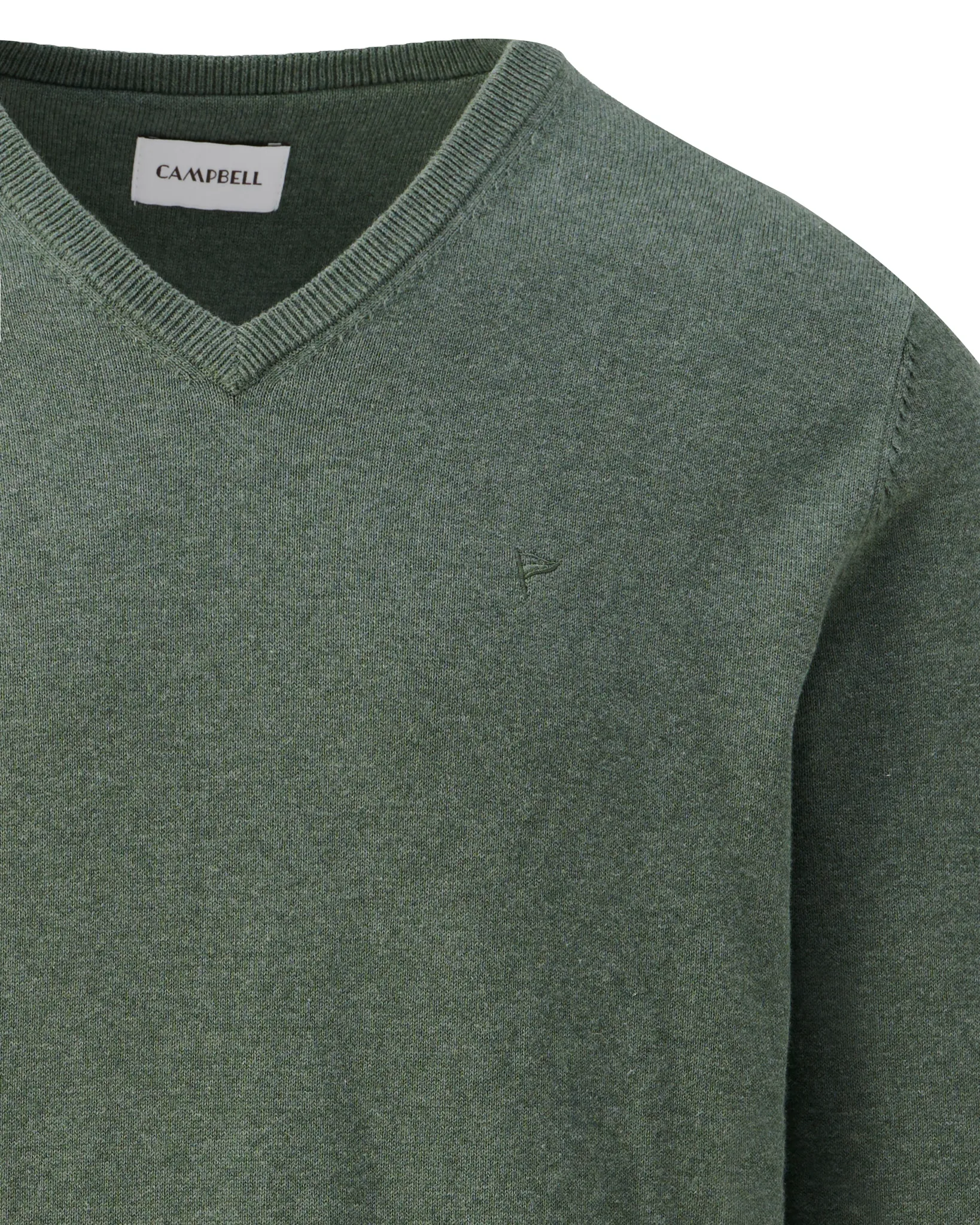 Campbell Trui V-hals London Duck green melange 107886-007-L