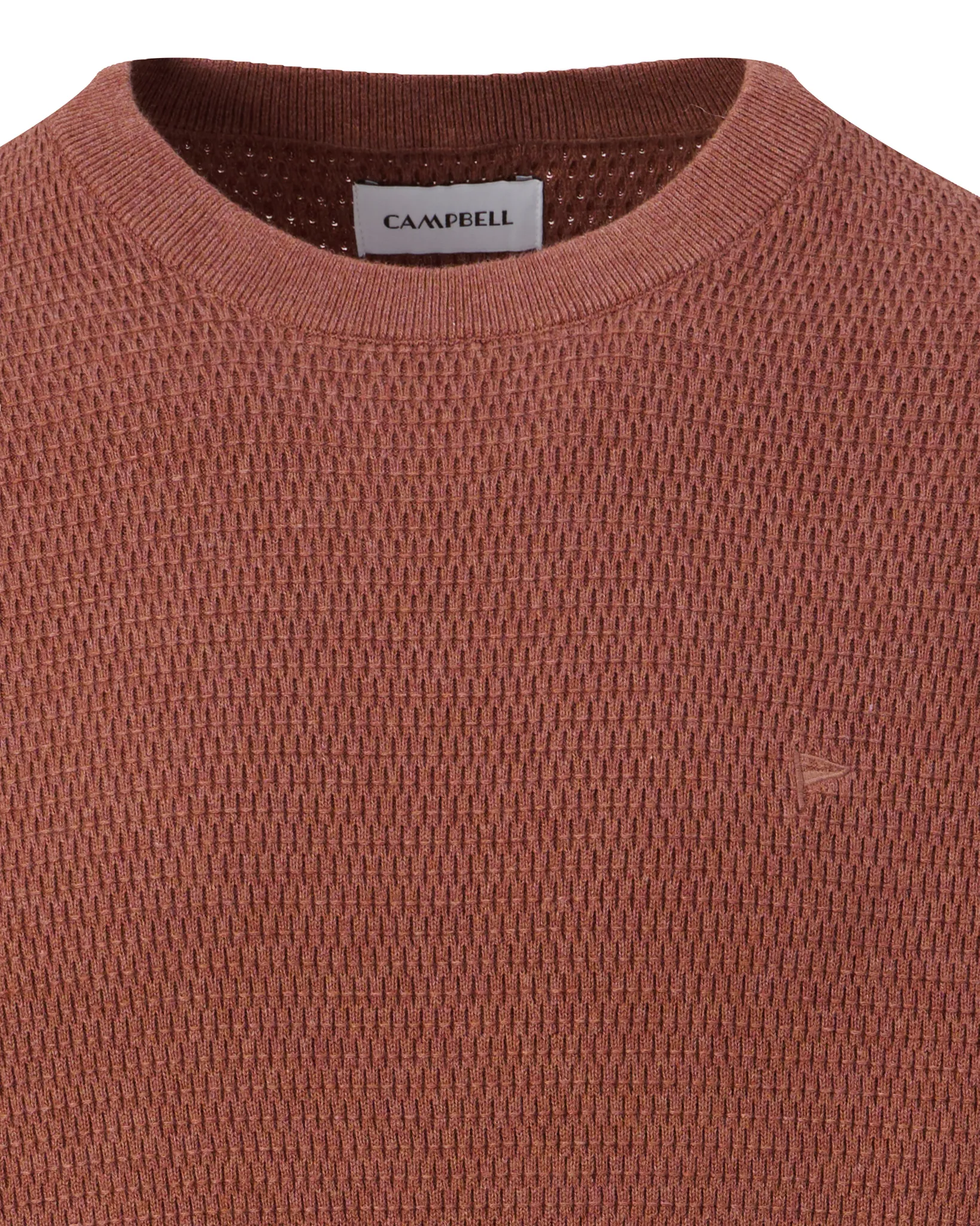 Campbell Trui ronde hals Fonda Sequoia brown melange 107888-002-L