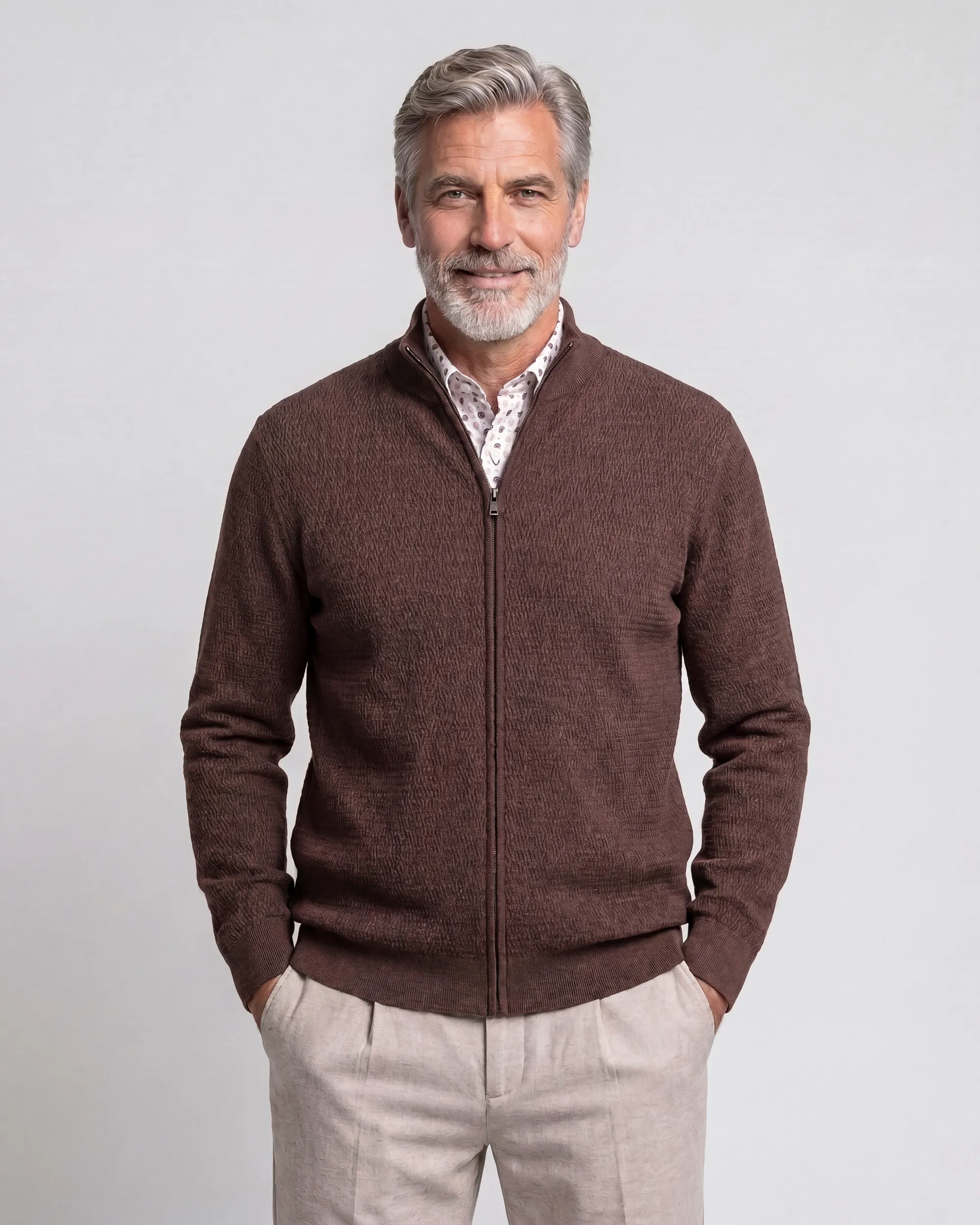 Campbell Vest Felipe Coffee Bean brown melange 107889-004-L