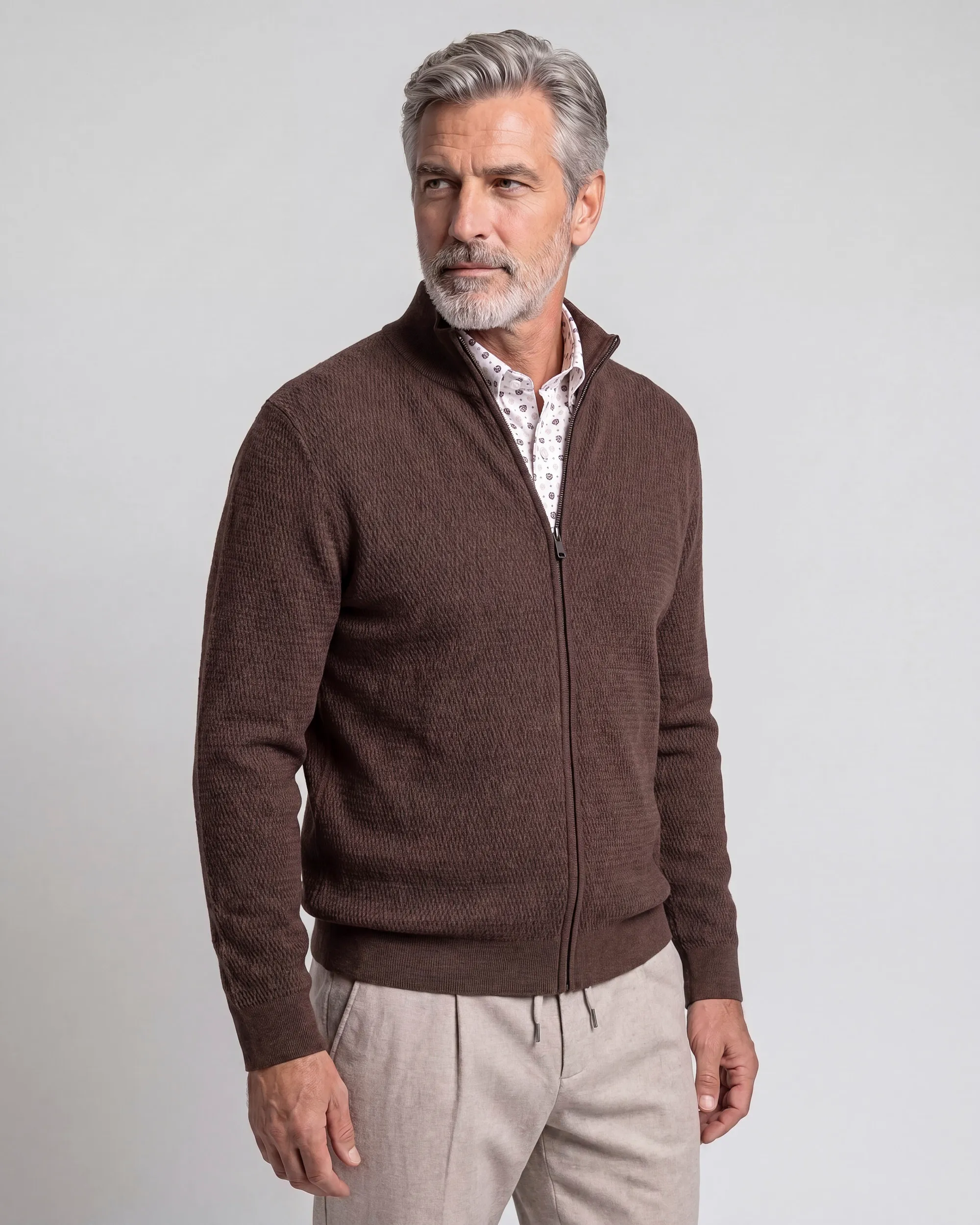 Campbell Vest Felipe Coffee Bean brown melange 107889-004-L