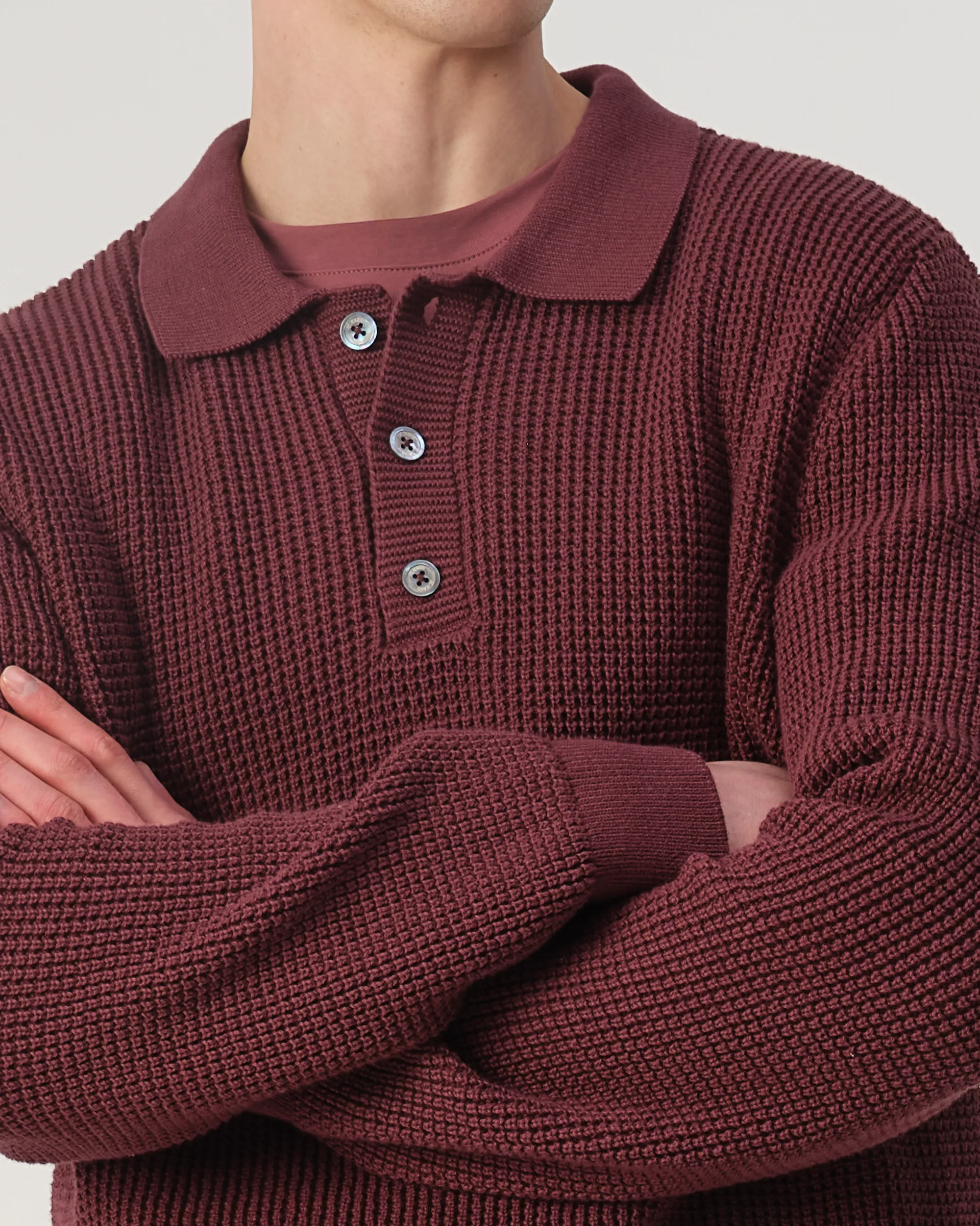 J.C. RAGS Efe Polo Wild Ginger dark red 107936-002-L