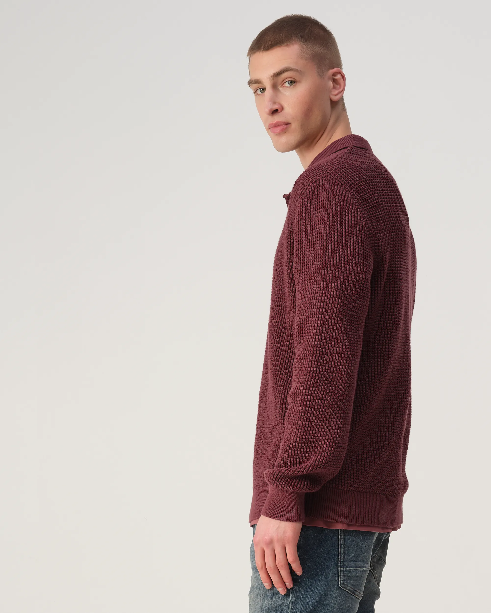 J.C. RAGS Efe Polo Wild Ginger dark red 107936-002-L