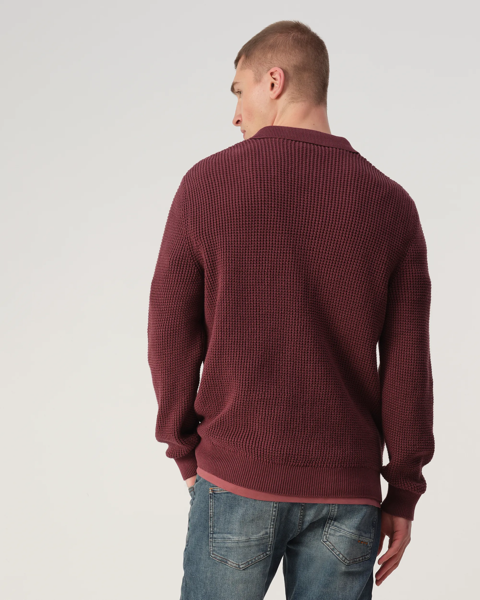 J.C. RAGS Efe Polo Wild Ginger dark red 107936-002-L