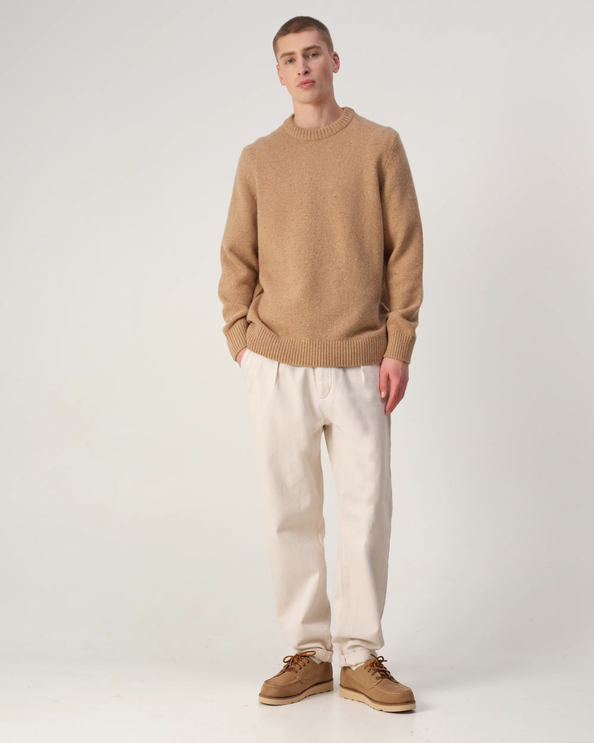 J.C. RAGS Bud Trui ronde hals Starfish brown 107938-003-L
