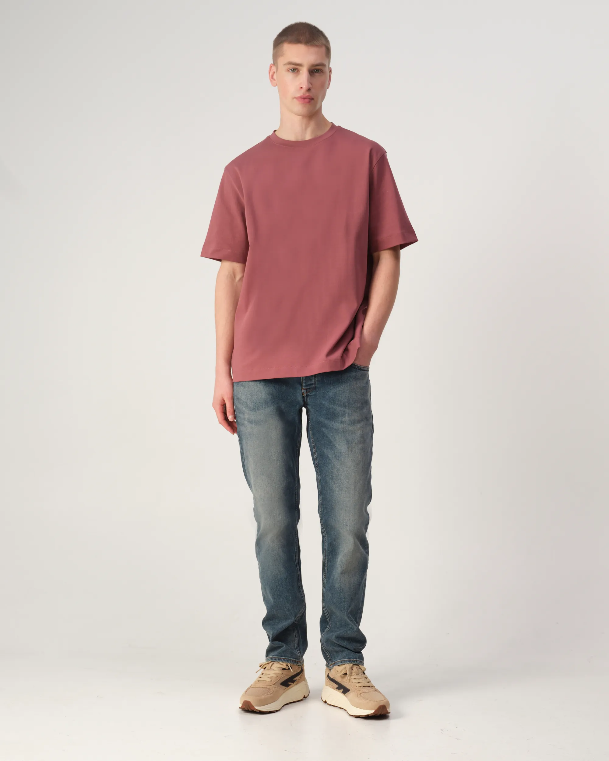 J.C. RAGS T-shirt Korte mouw Wild Ginger dark red 107977-002-L