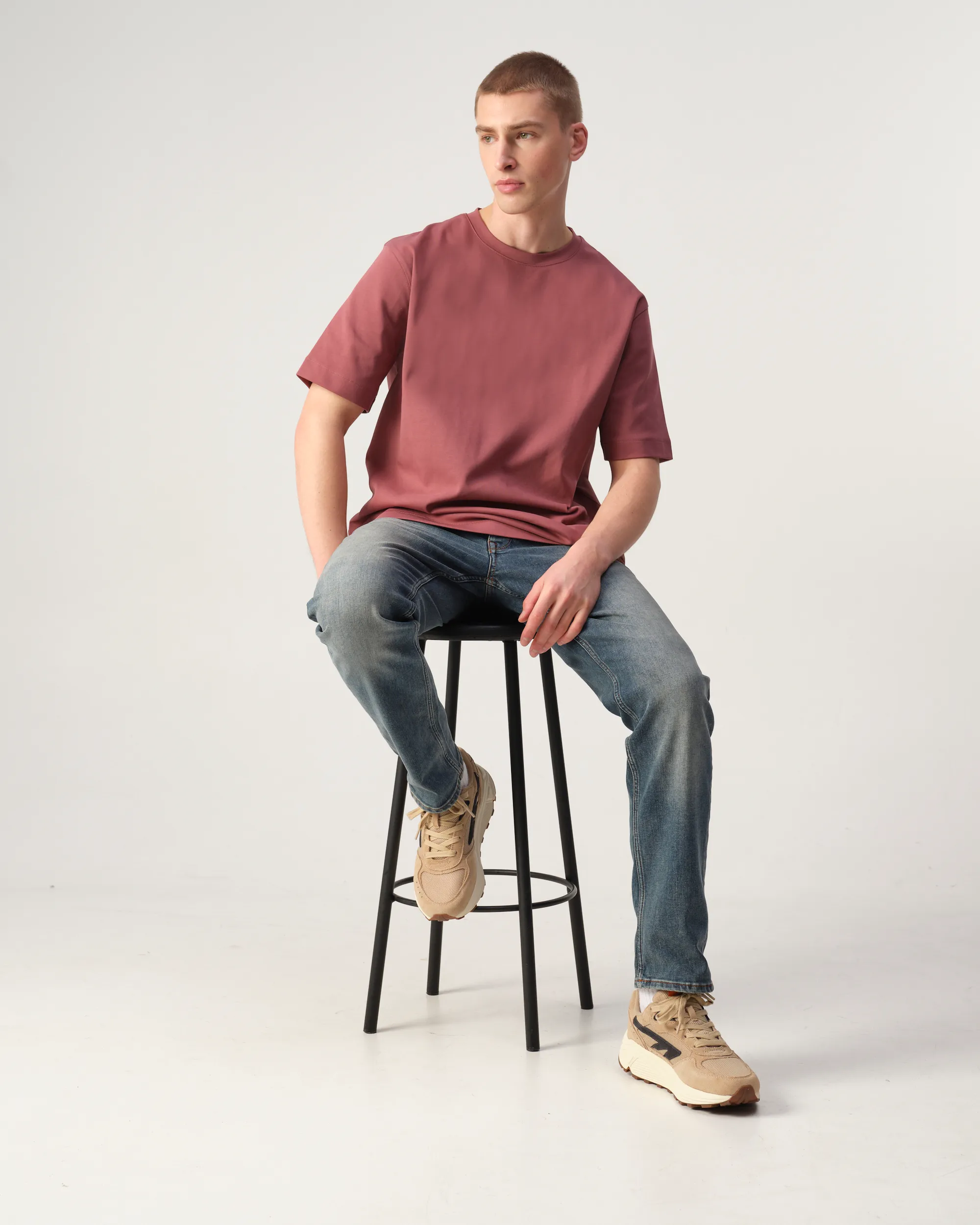 J.C. RAGS T-shirt Korte mouw Wild Ginger dark red 107977-002-L
