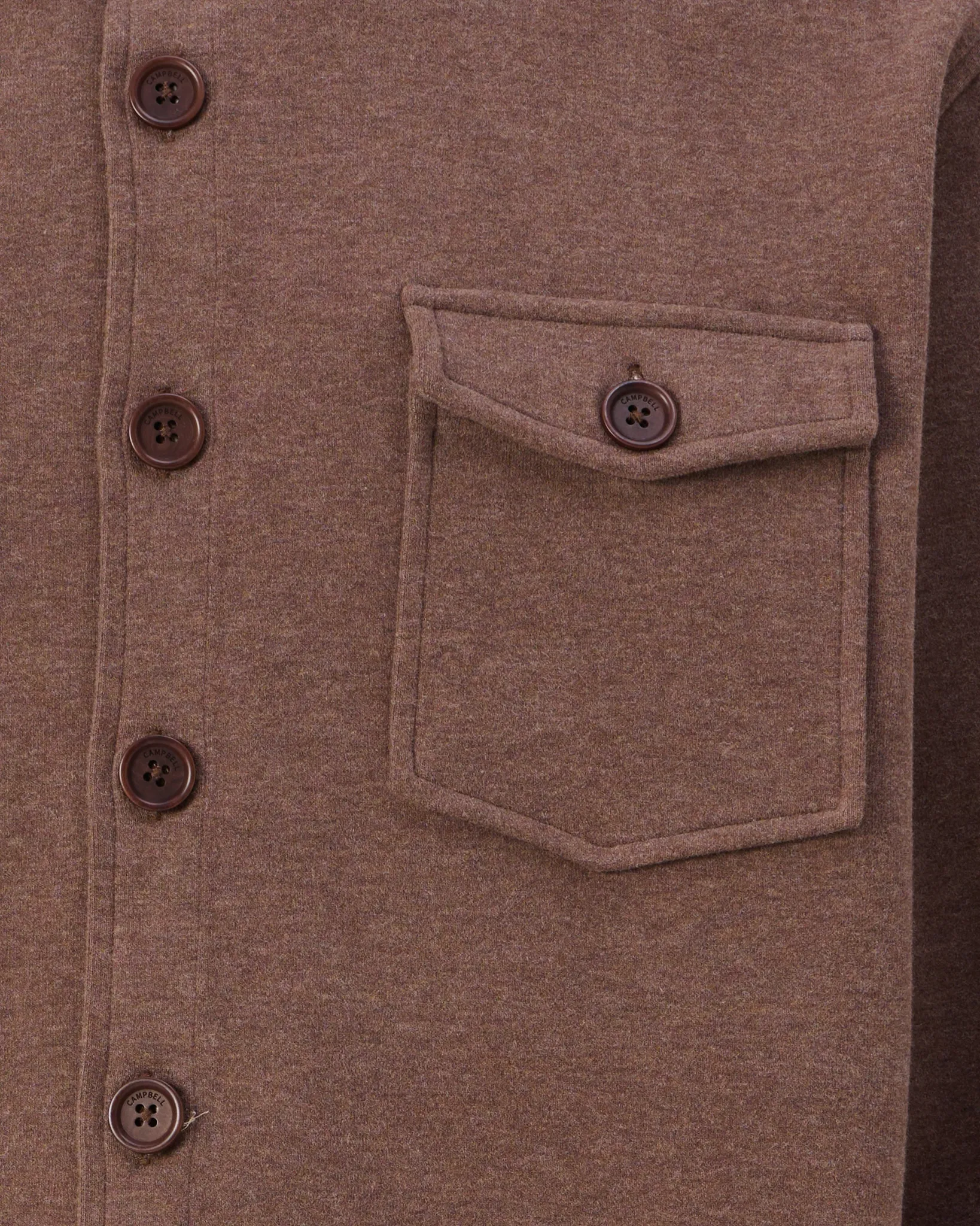 Campbell Overshirt Harley Coffee Bean brown melange 107987-002-L