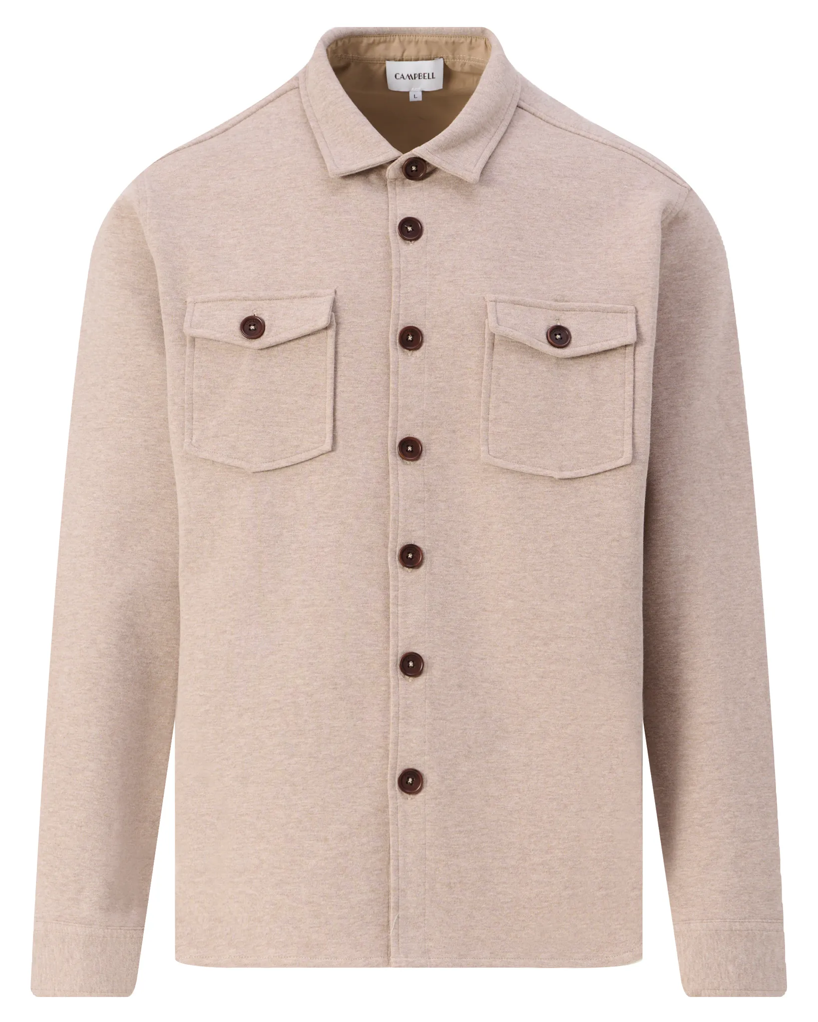 Campbell Overshirt Harley Fallen Rock brown melange 107987-003-L