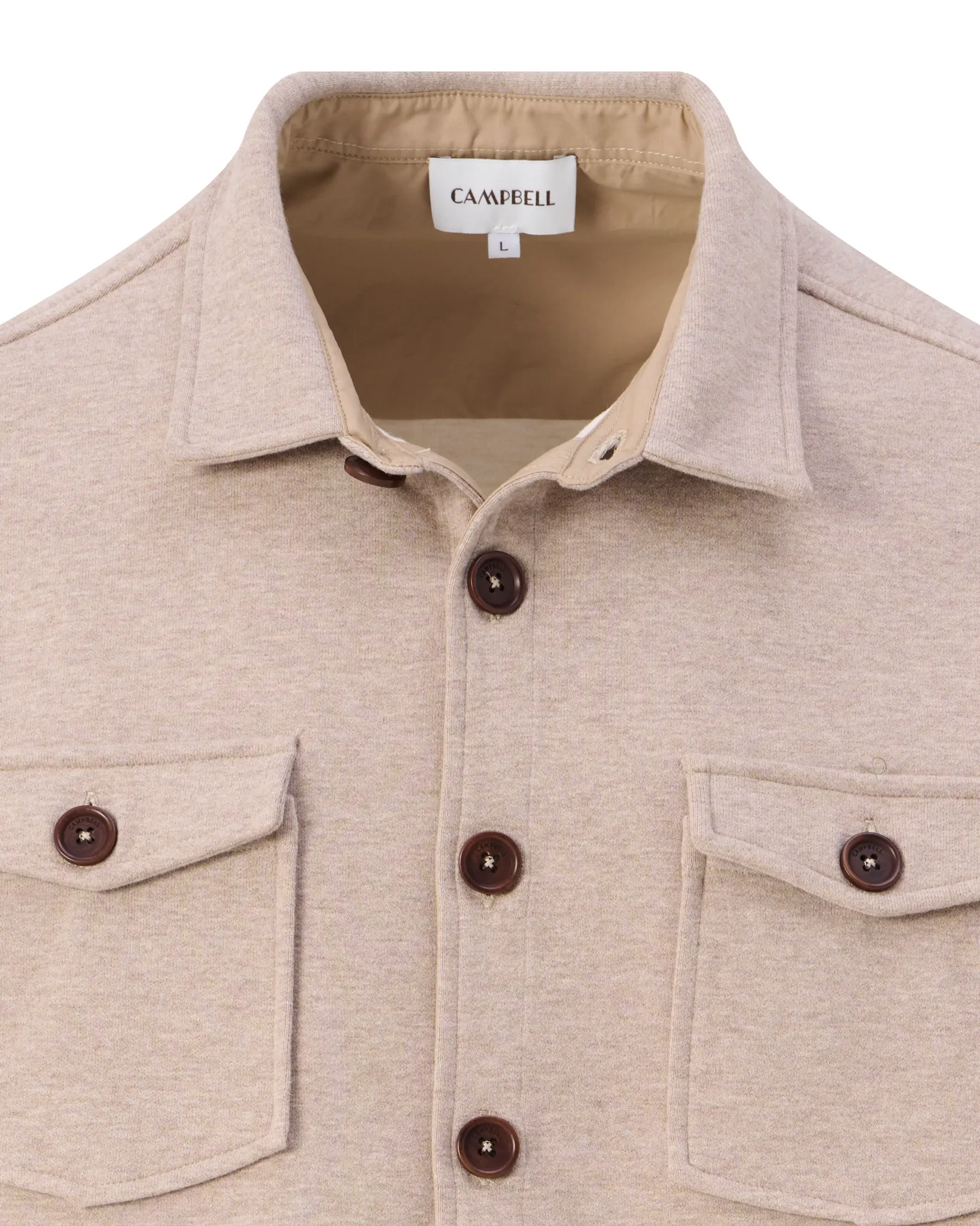 Campbell Overshirt Harley Fallen Rock brown melange 107987-003-L