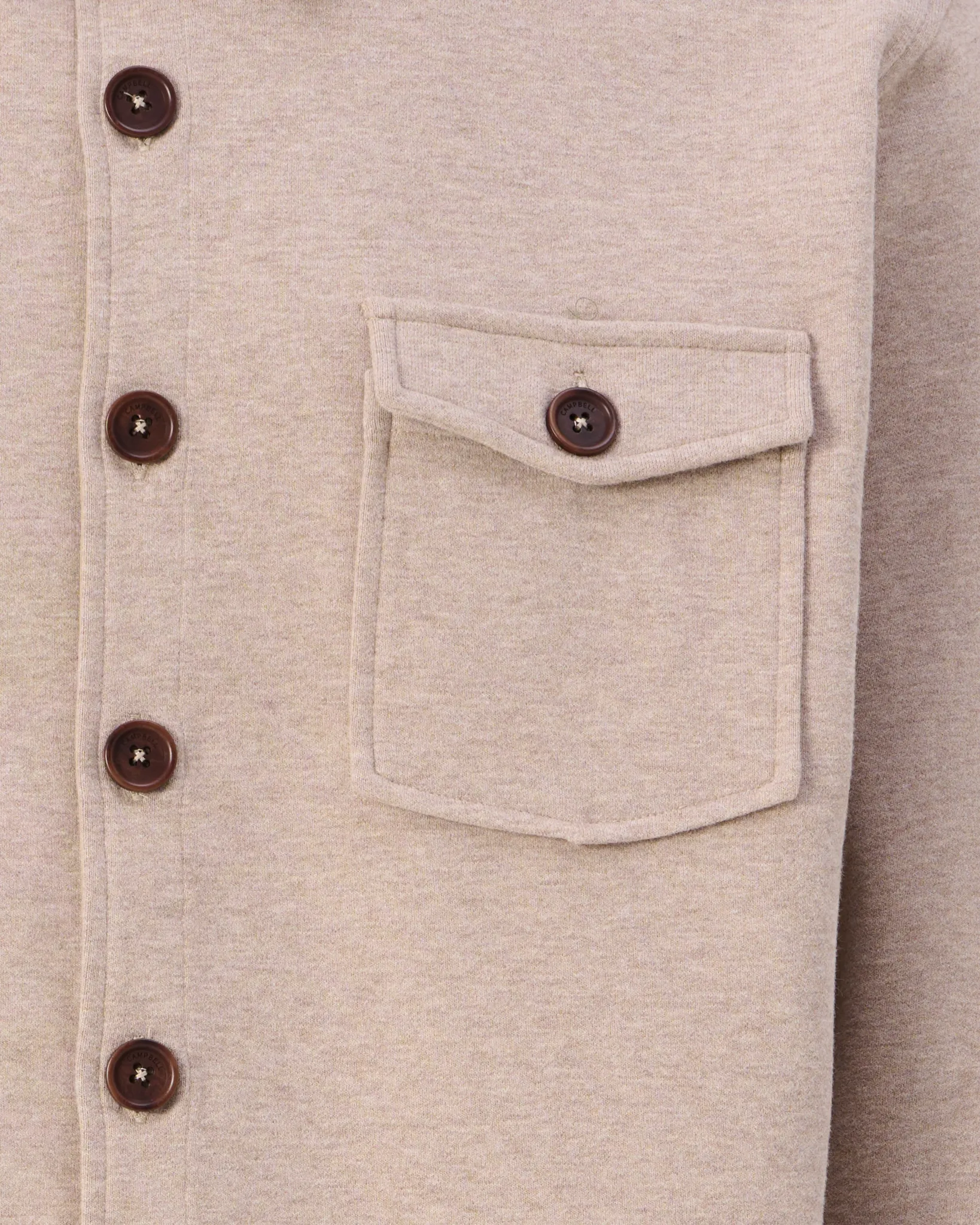 Campbell Overshirt Harley Fallen Rock brown melange 107987-003-L
