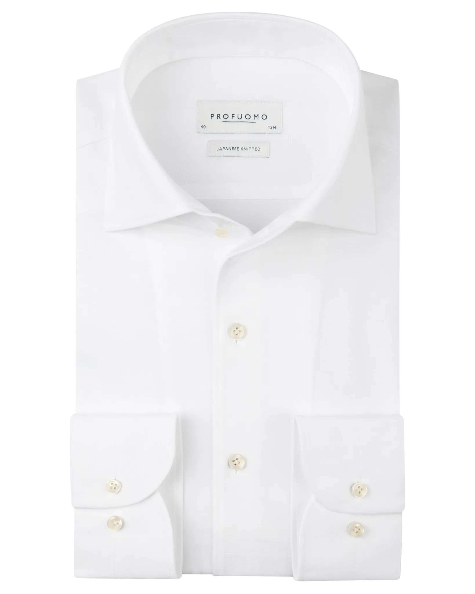 Profuomo Japanese Knitted Overhemd  Blauw 108106-001-38