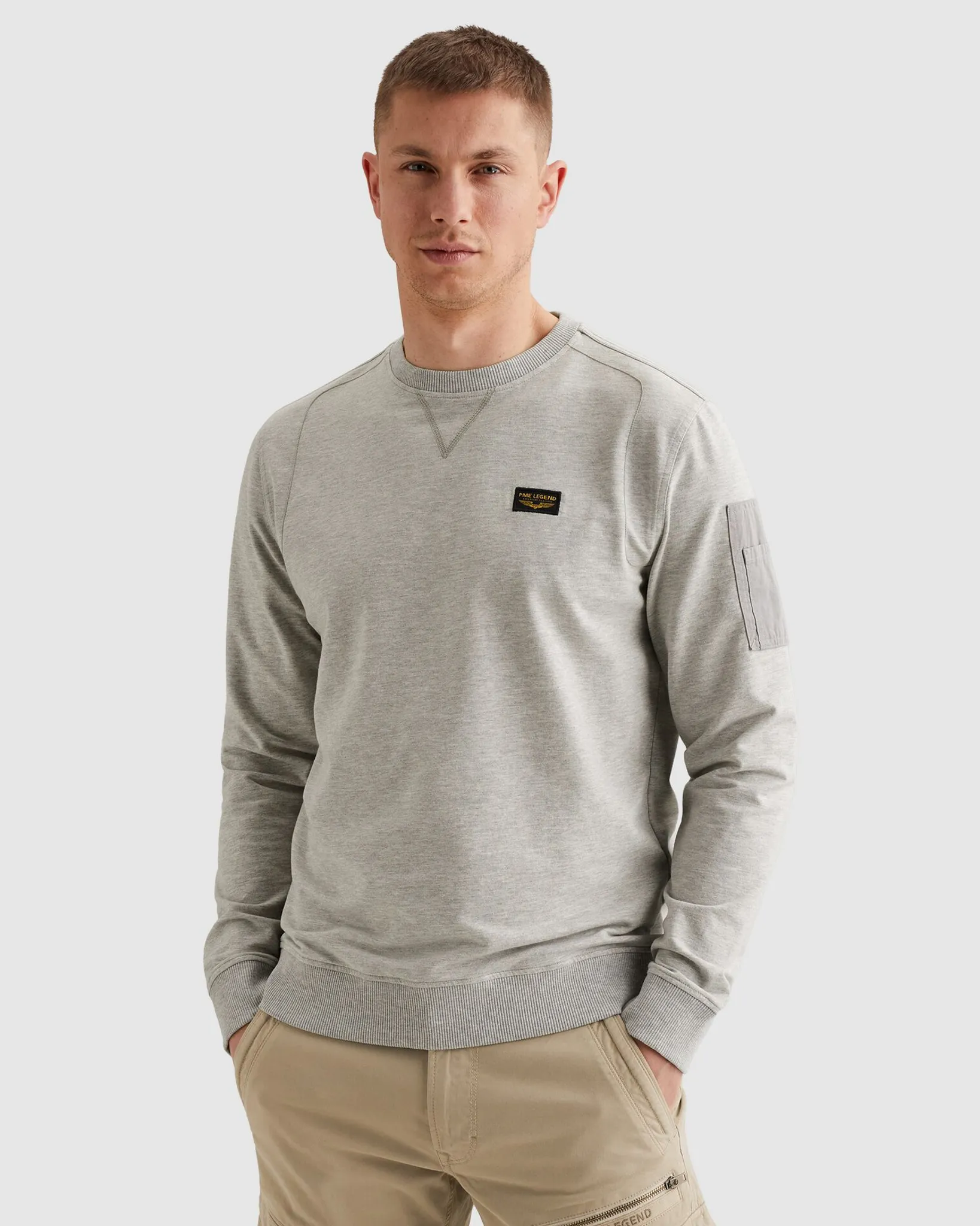 PME Legend Sweater Licht grijs 108195-001-L