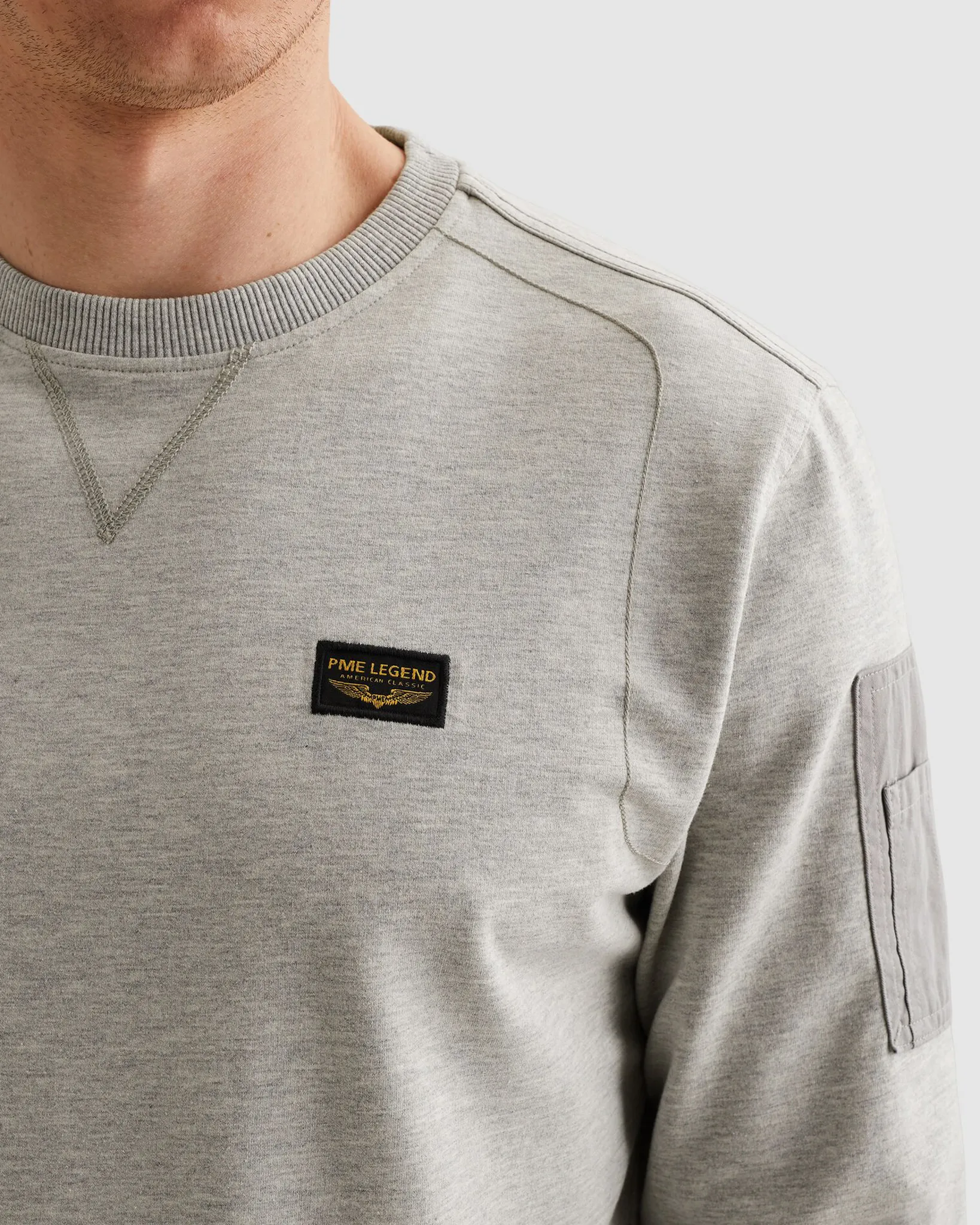 PME Legend Sweater Licht grijs 108195-001-L