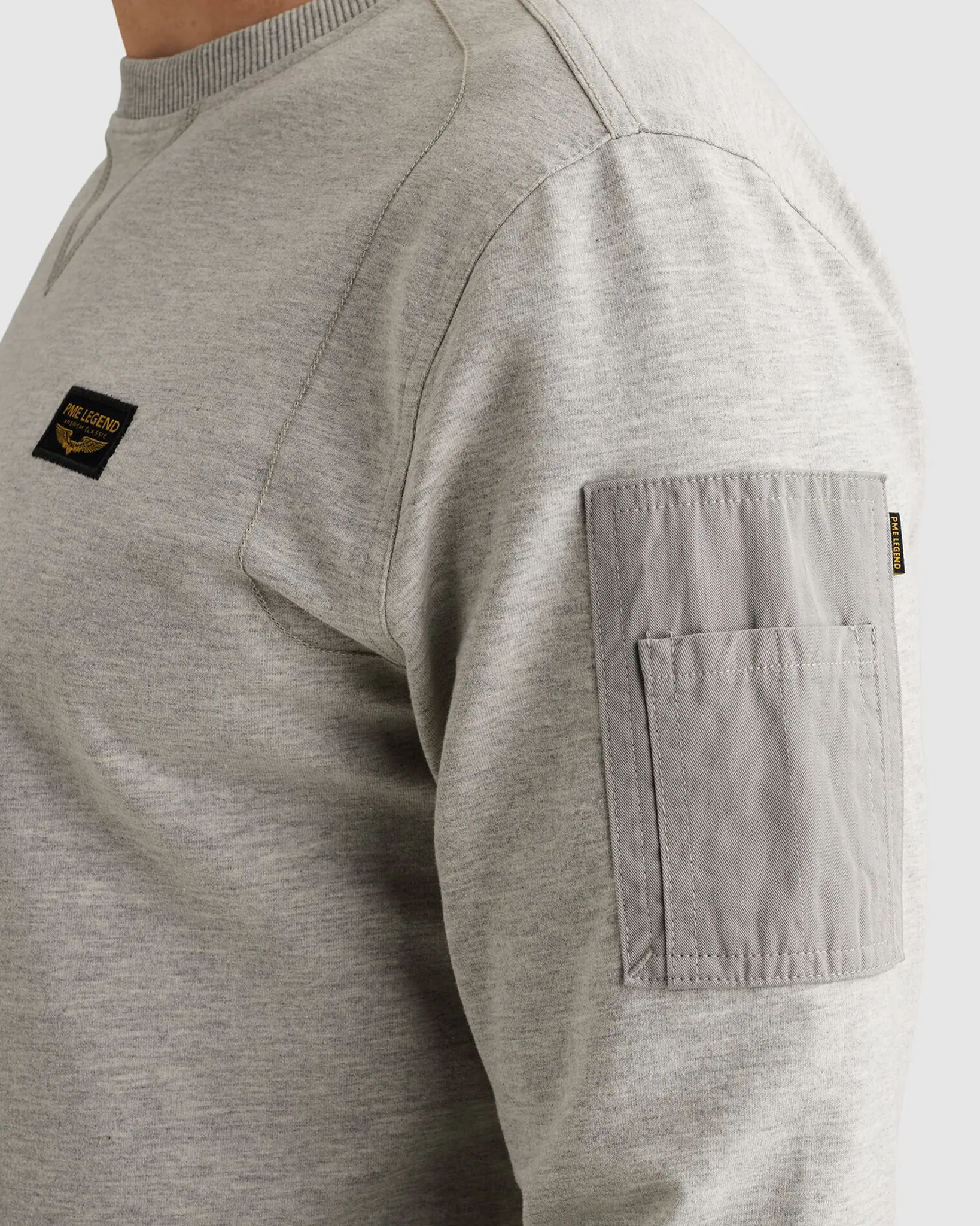 PME Legend Sweater Licht grijs 108195-001-L