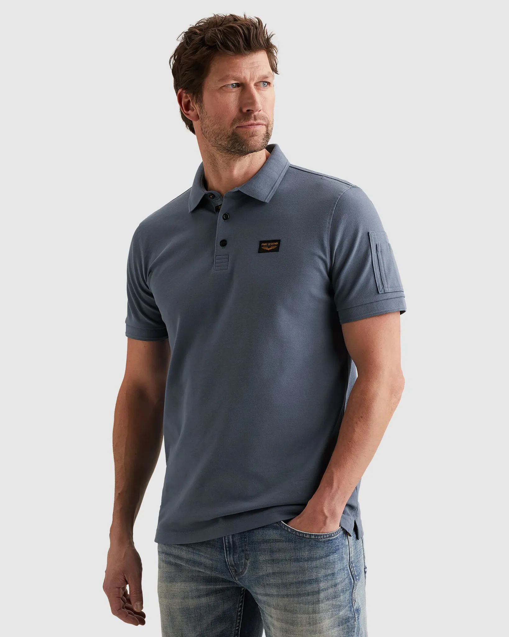 PME Legend American Classic Polo Licht blauw 108198-001-L