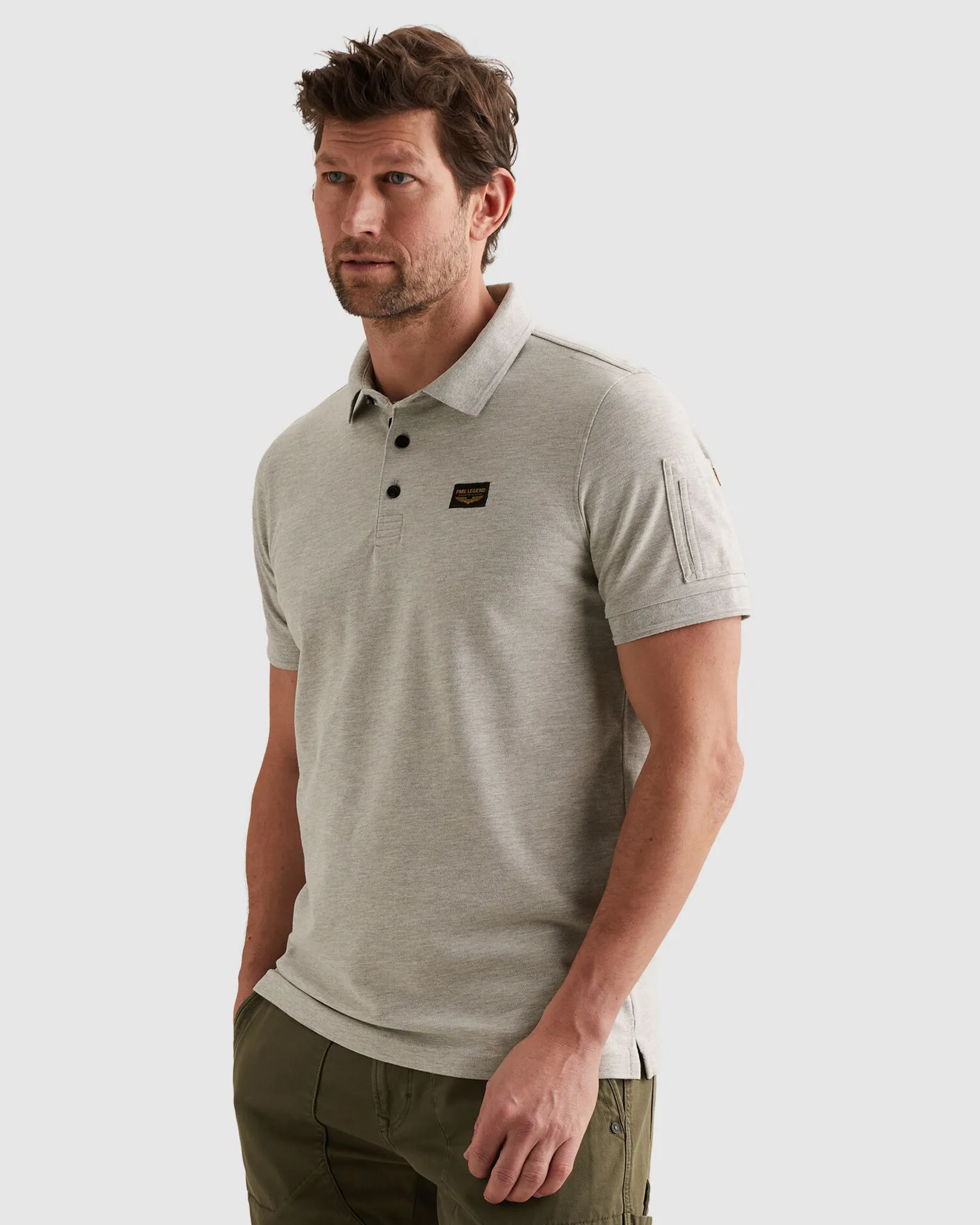 PME Legend American Classic Polo Licht grijs 108202-001-L