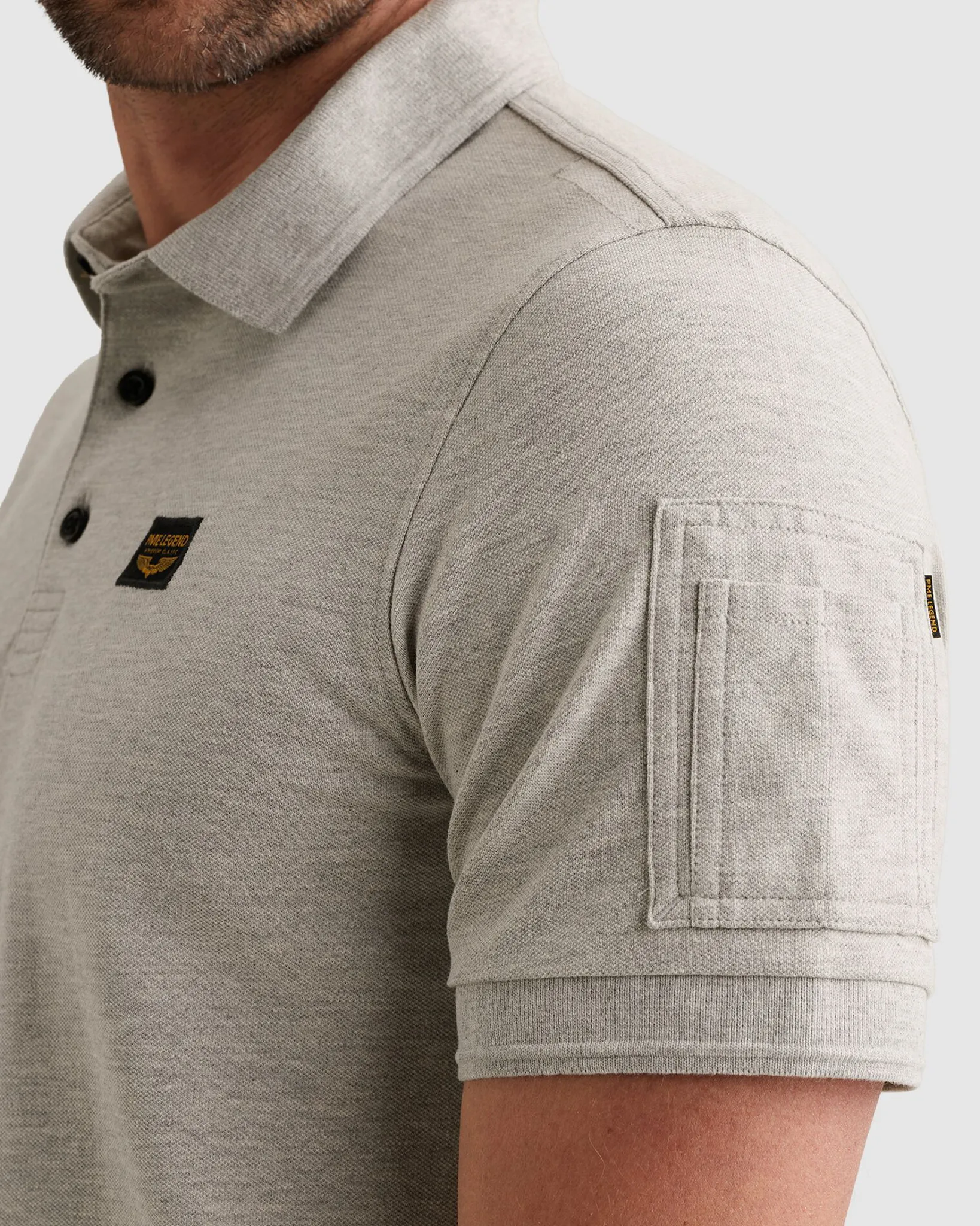 PME Legend American Classic Polo Licht grijs 108202-001-L