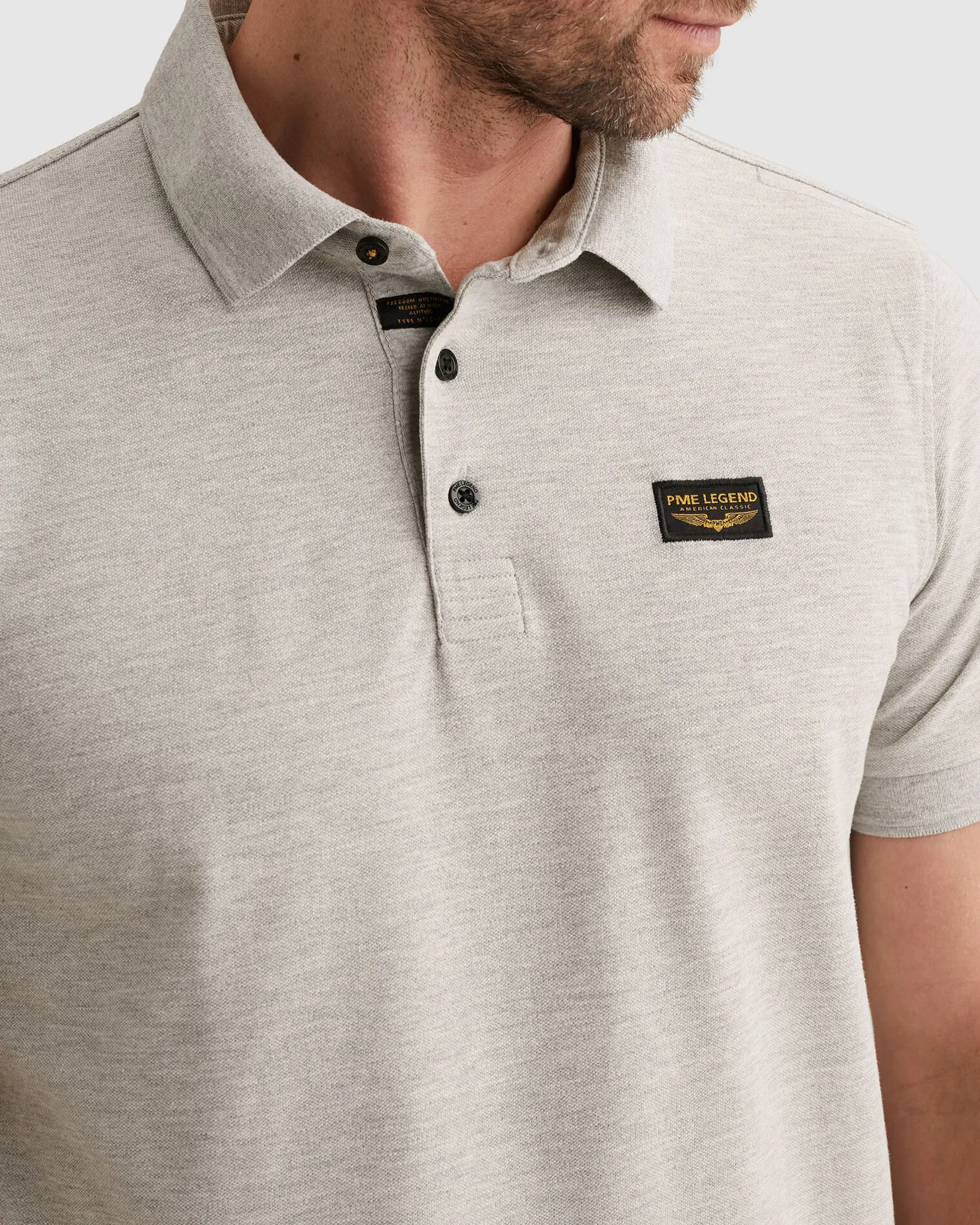 PME Legend American Classic Polo Licht grijs 108202-001-L