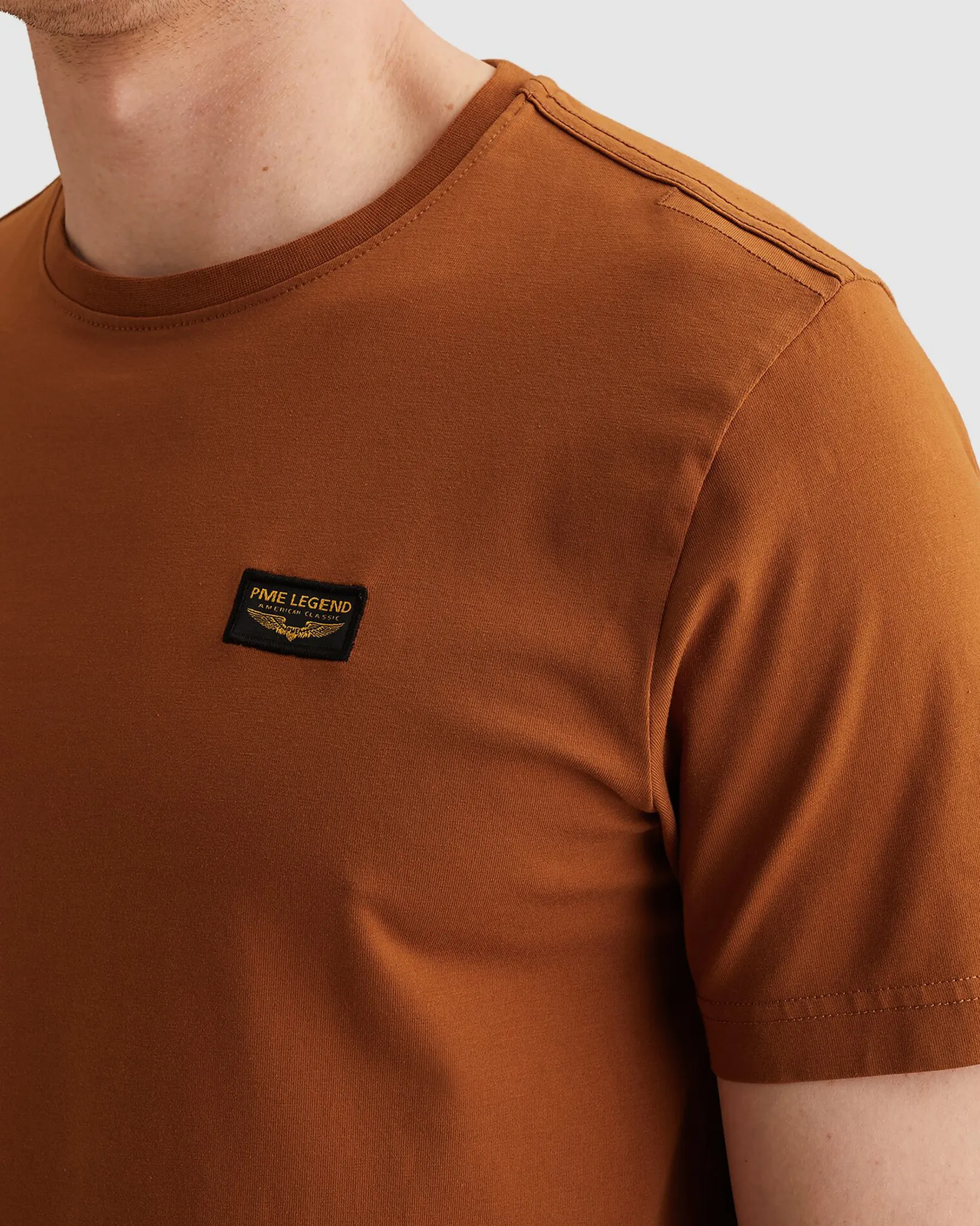 PME Legend American Classic T-shirt Donker bruin 108212-001-L