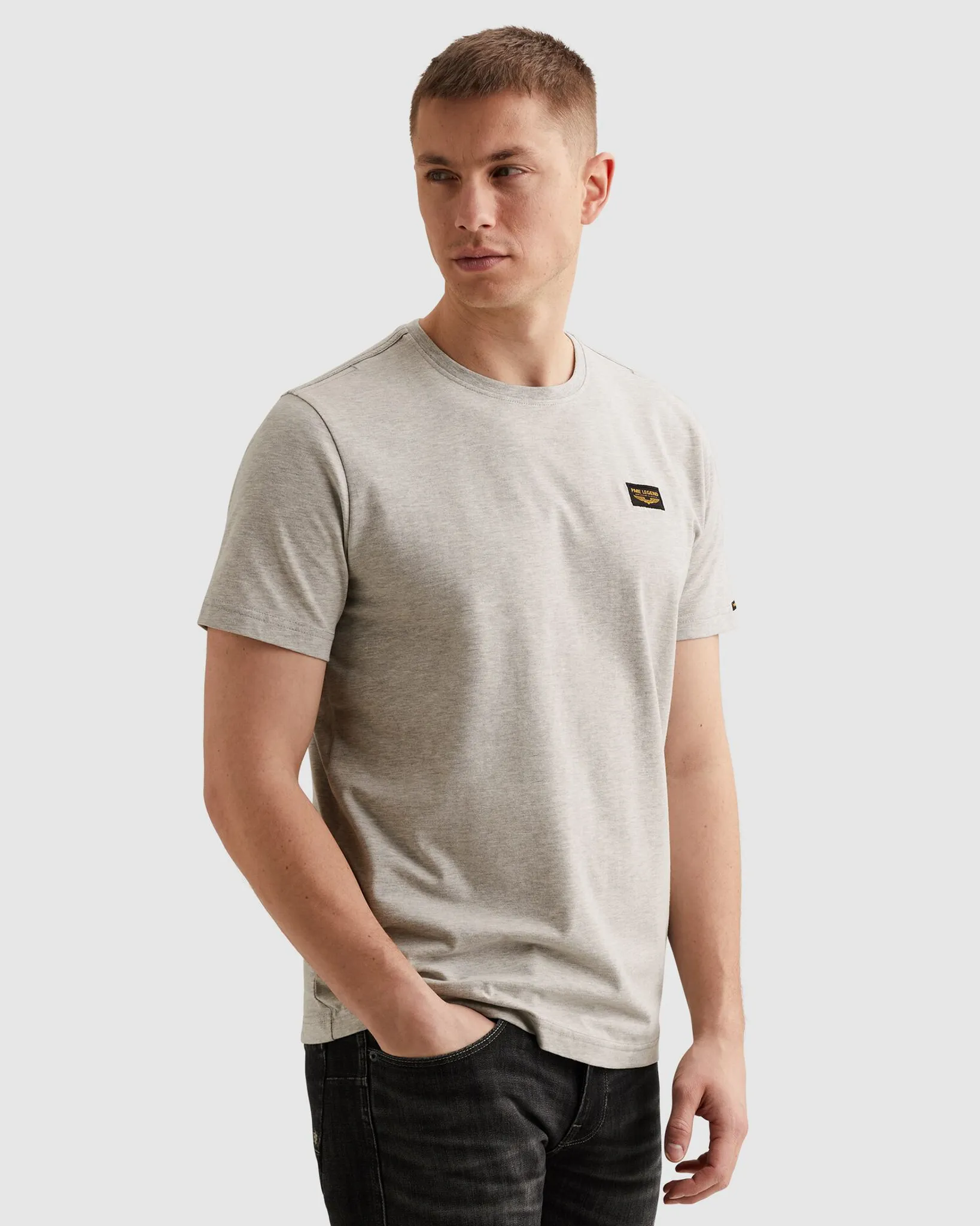 PME Legend American Classic T-shirt Licht grijs 108213-001-L